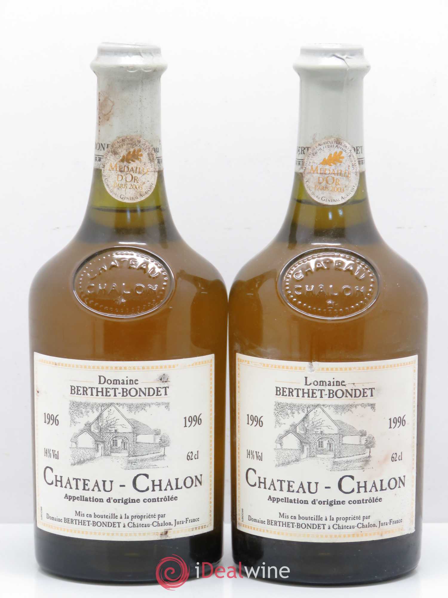 Château-Chalon Berthet-Bondet (sans prix de réserve) 1996 - Lot de 2 bouteilles - 0