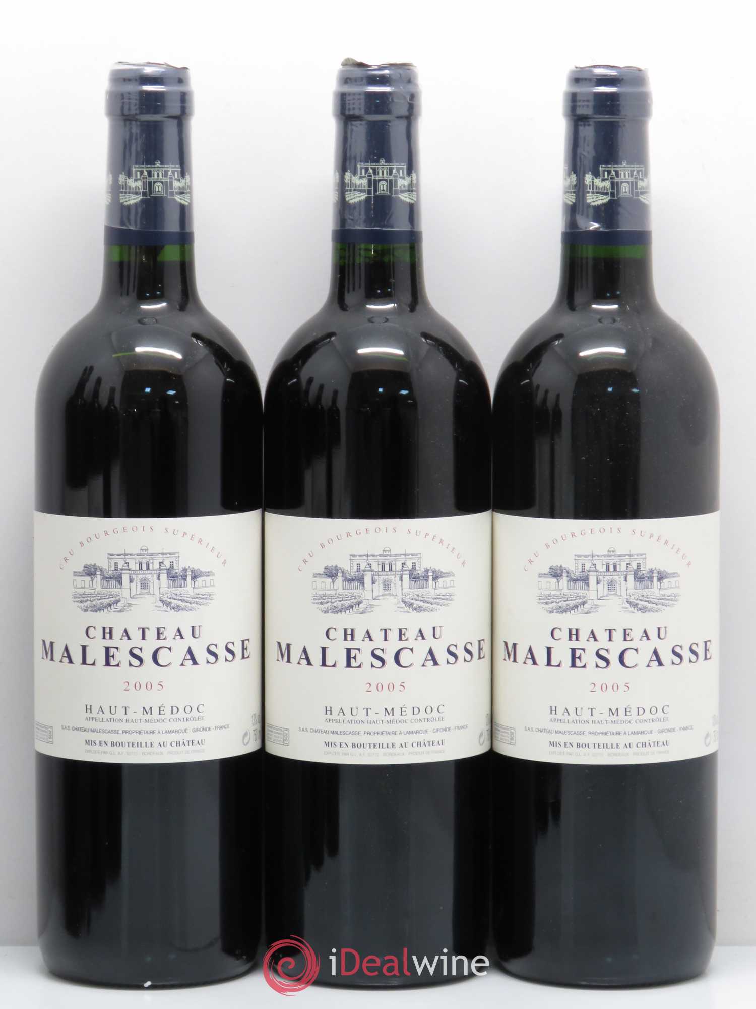 Château Malescasse Cru Bourgeois Exceptionnel (sans prix de réserve) 2005 - Lot de 6 bouteilles - 1
