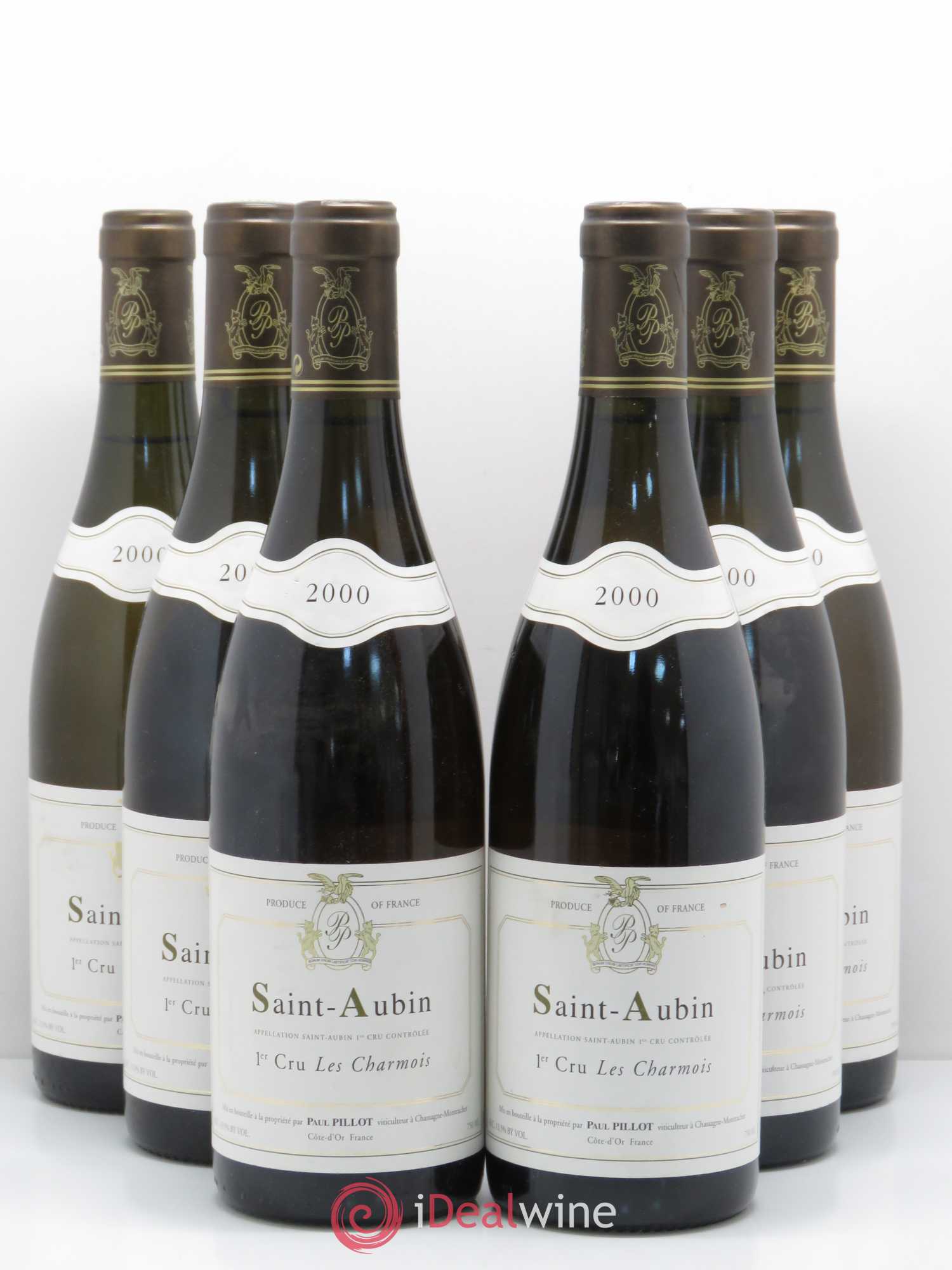 Saint-Aubin 1er Cru Les Charmois Paul Pillot (Domaine) (sans prix de réserve) 2000 - Lot de 6 bouteilles - 0