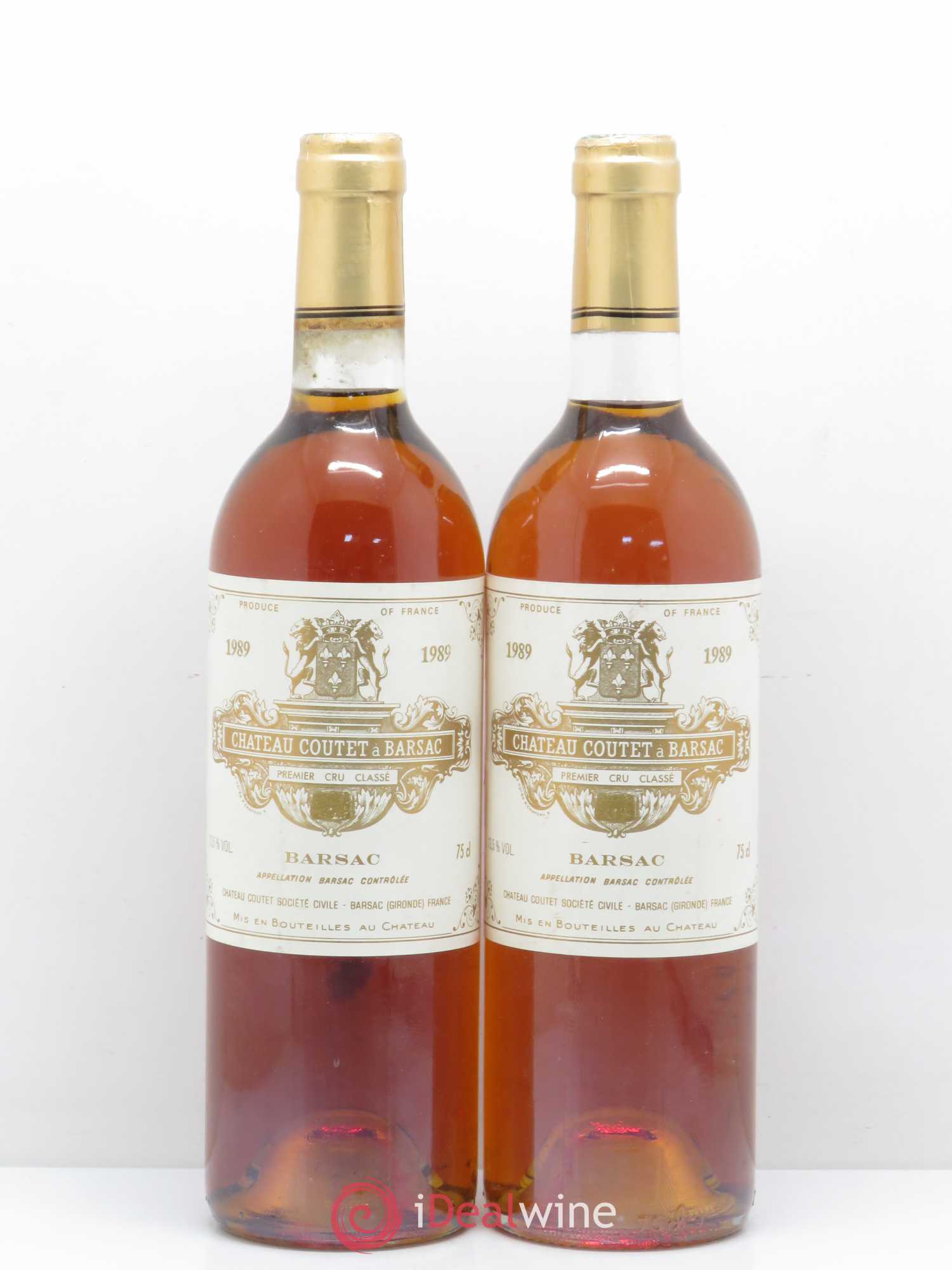 Château Coutet 1er Grand Cru Classé (senza prezzo di riserva) 1989 - Lotto di 2 bottiglie - 0