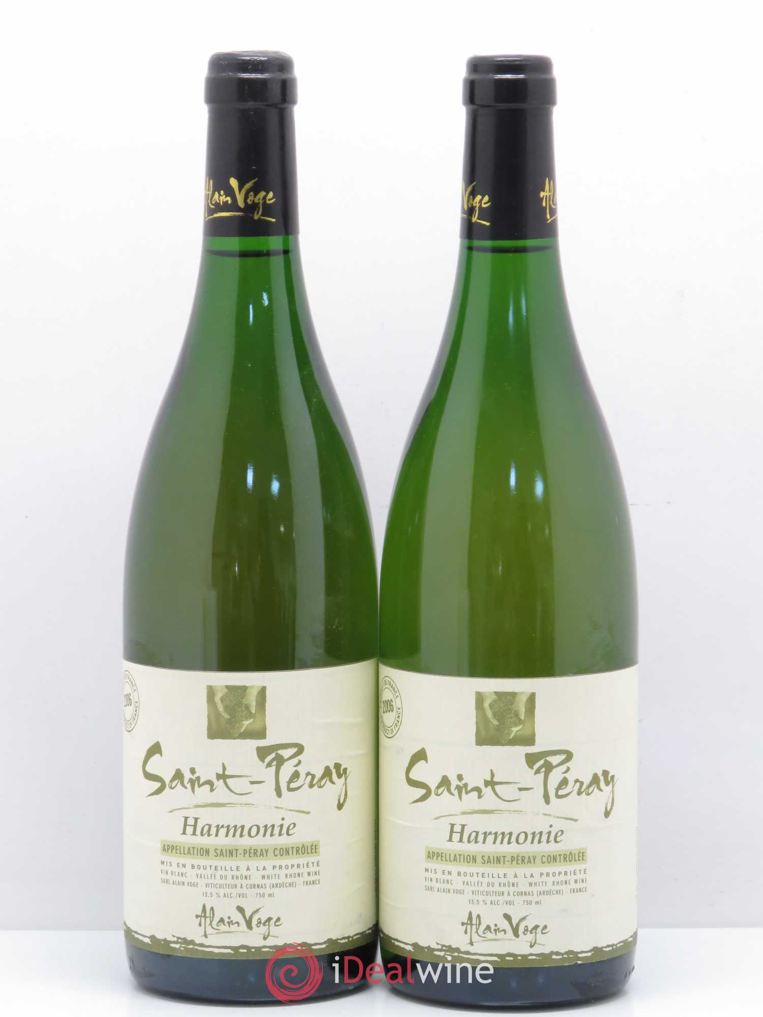 Saint-Péray Harmonie Alain Voge (Domaine) (sans prix de réserve) 2006 - Lot de 2 bouteilles - 0