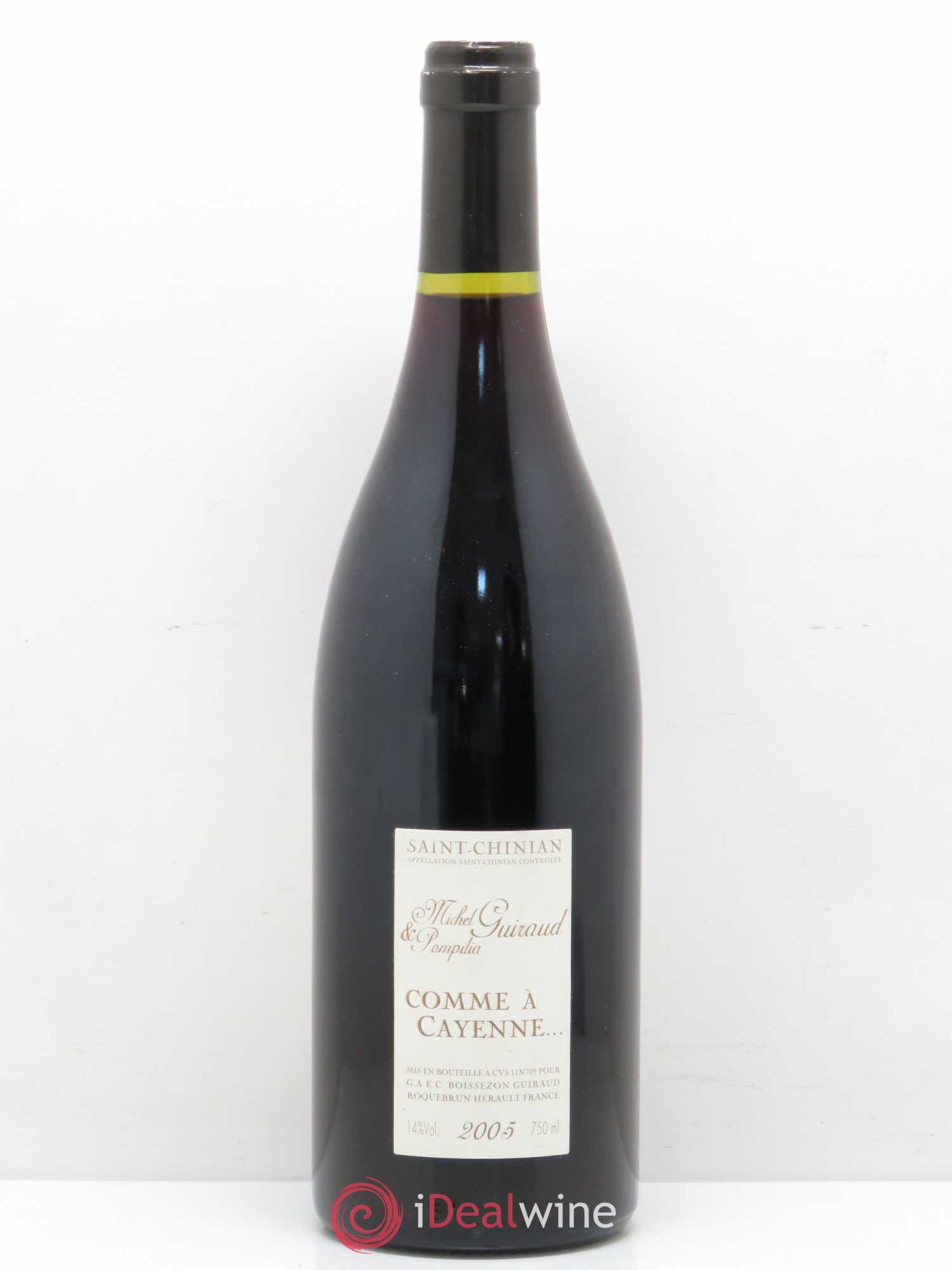 Saint-Chinian Comme à Cayenne Domaine Guiraud 2005 - Posten von 1 Flasche - 1