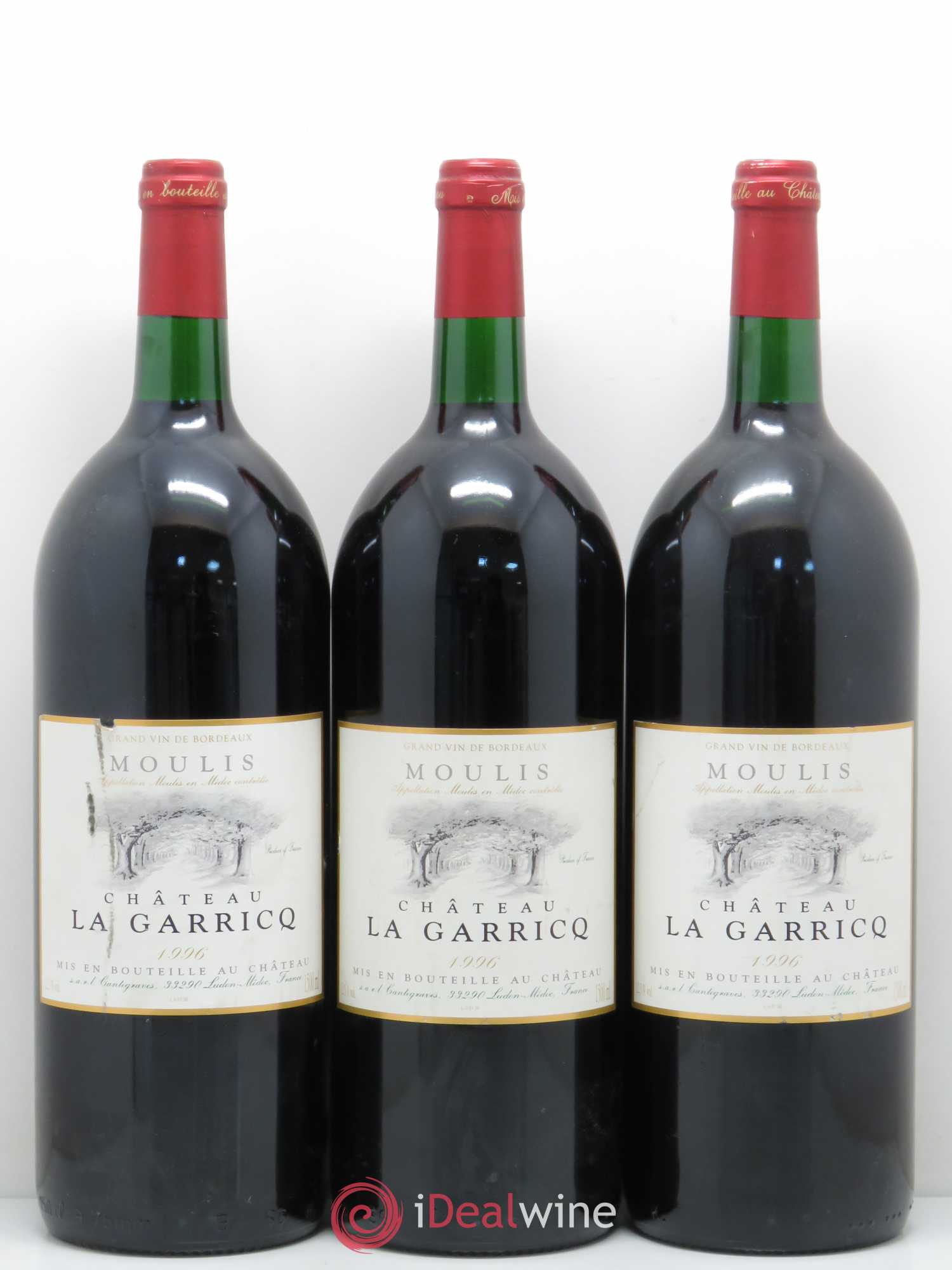 Château Moulis Château La Garricq (sans prix de réserve) 1996 - Posten von 3 Magnum - 0