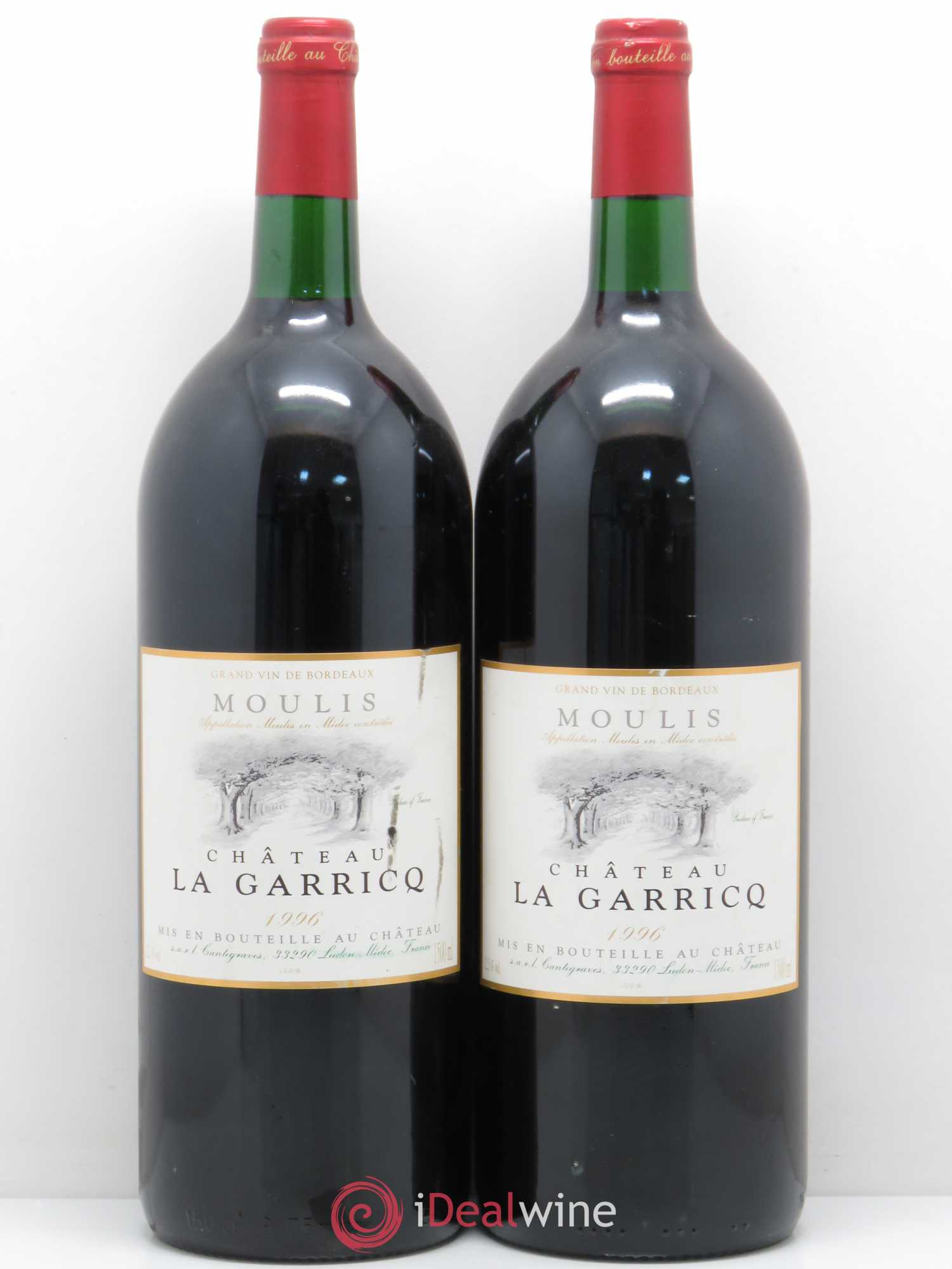Château Moulis Château La Garricq (sans prix de réserve) 1996 - Posten von 2 Magnum - 0