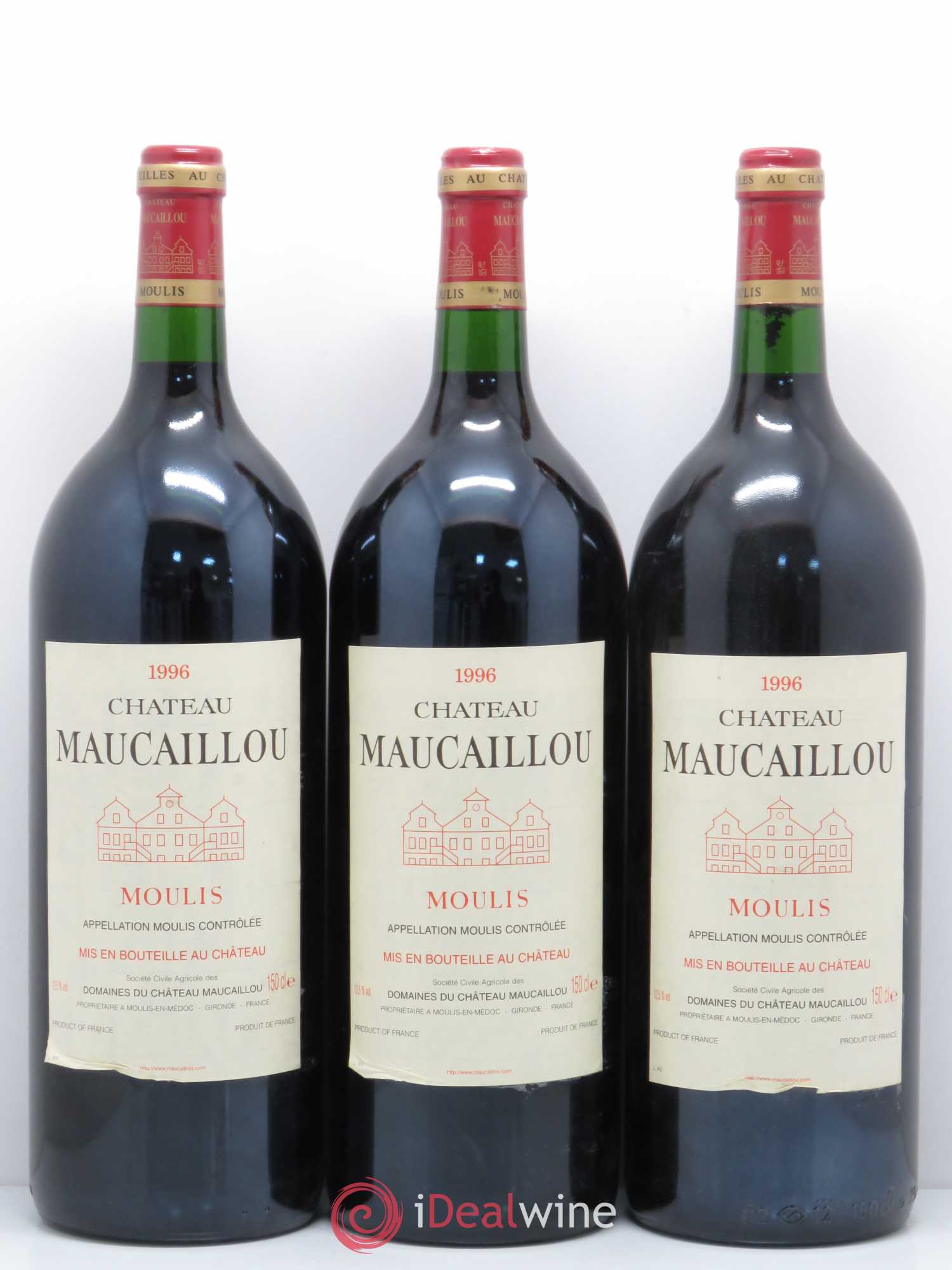 Château Maucaillou (sans prix de réserve) 1996 - Lot de 3 magnums - 0