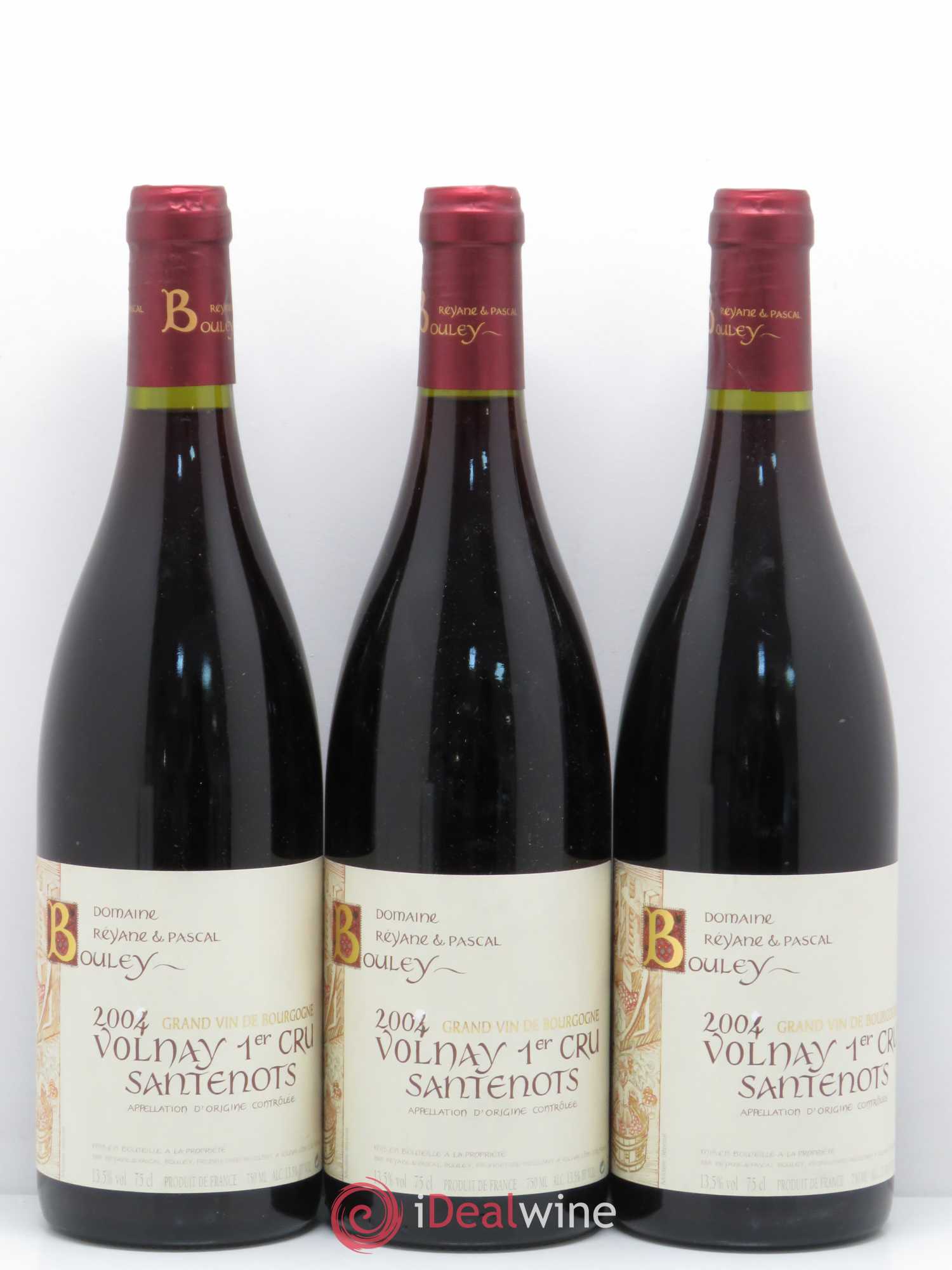 Volnay 1er Cru Santenots Bouley (sans prix de réserve) 2004 - Posten von 3 Flaschen - 0