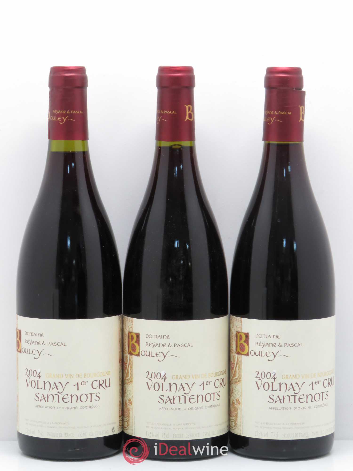 Volnay 1er Cru Santenots Bouley (sans prix de réserve) 2004 - Posten von 3 Flaschen - 0