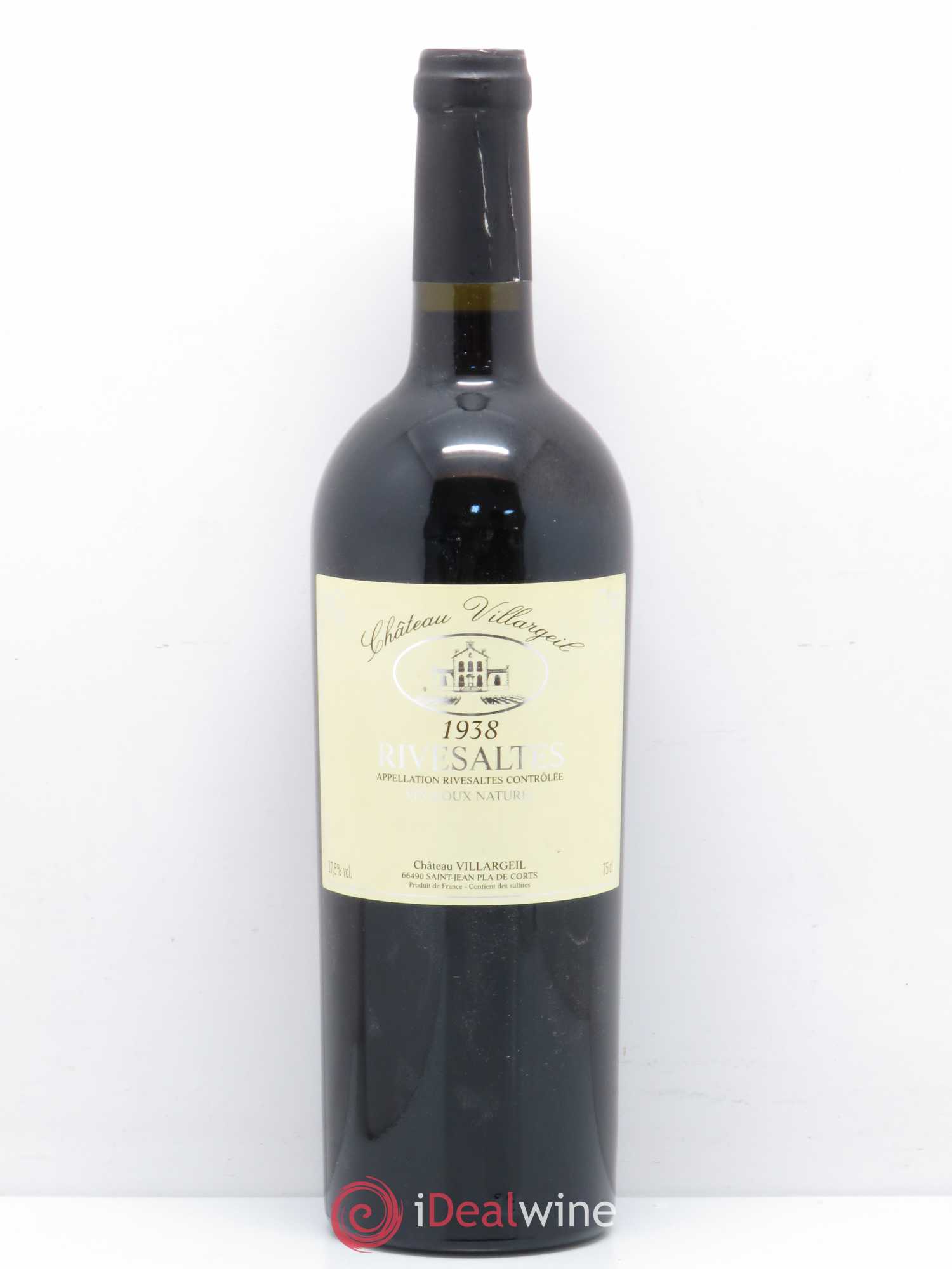 Rivesaltes Château Villargeil (sans prix de réserve) 1938 - Posten von 1 Flasche - 0