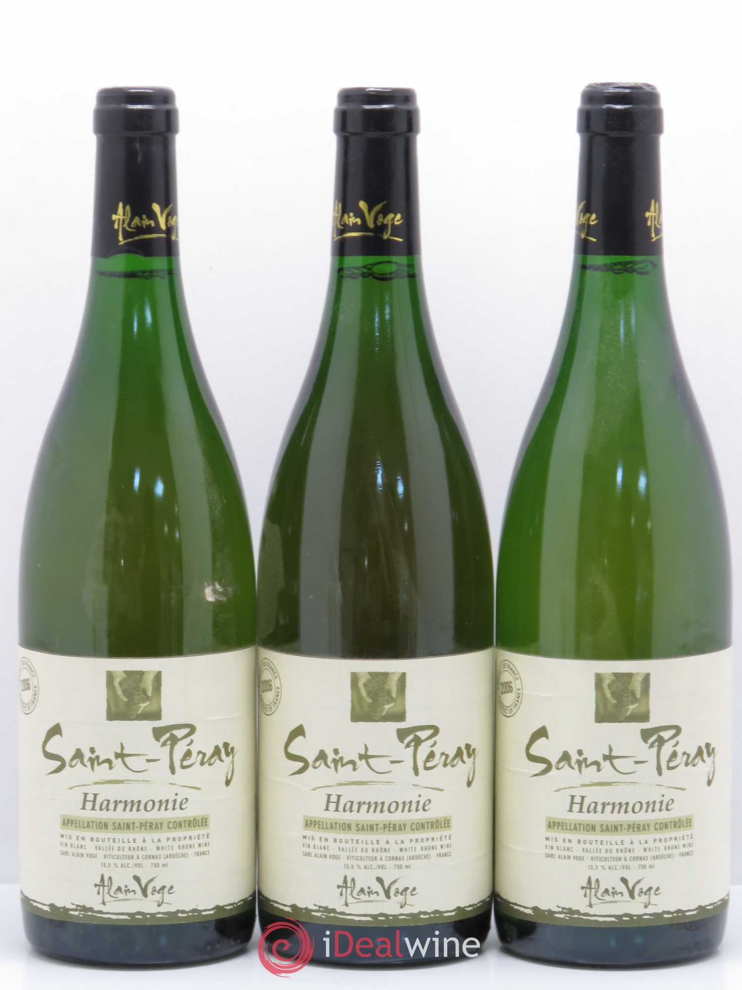 Saint-Péray Harmonie Alain Voge (Domaine) (sans prix de réserve) 2006 - Lot de 3 bouteilles - 0
