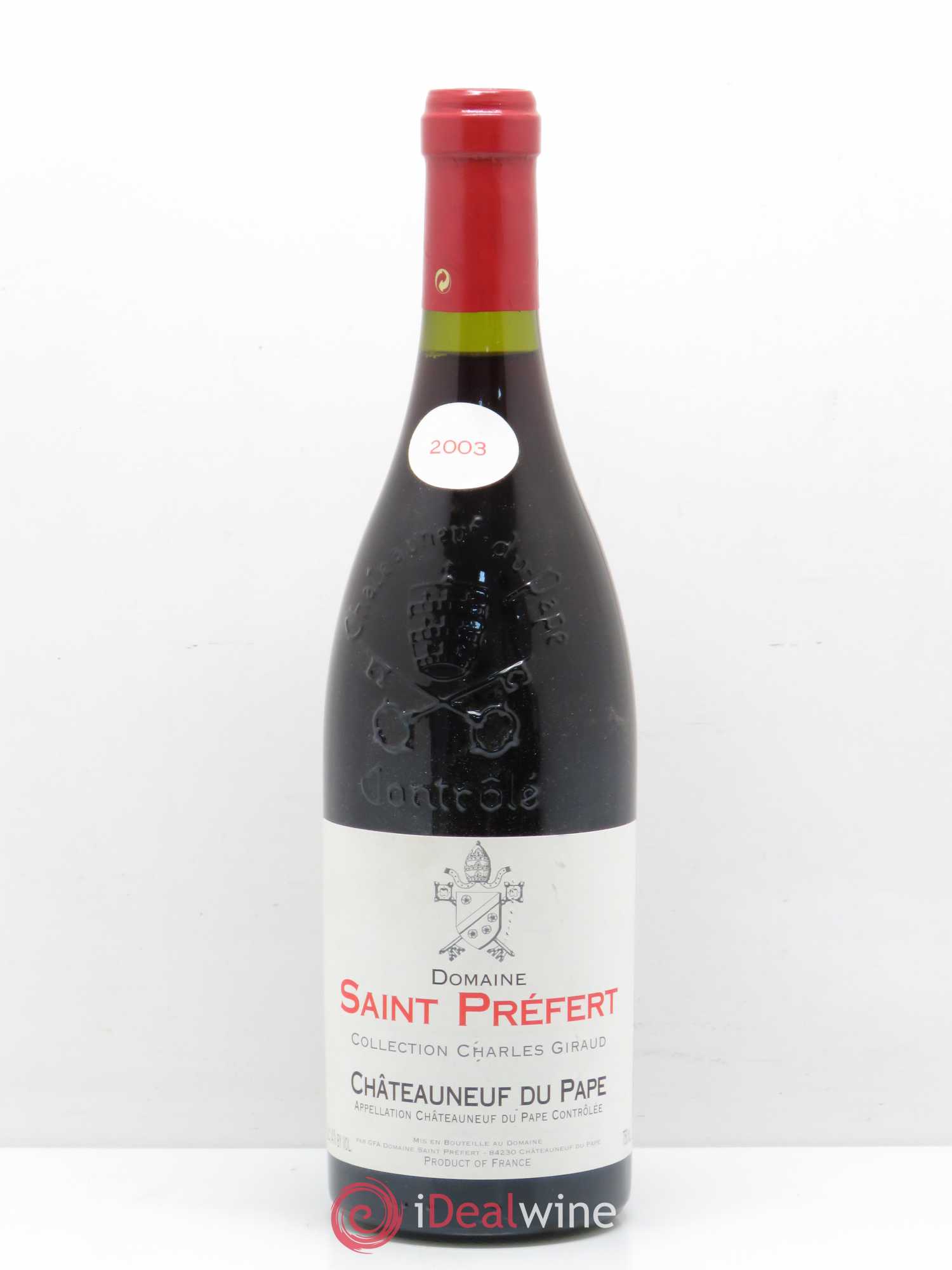 Châteauneuf-du-Pape Collection Charles Giraud Domaine Saint-Préfert 2003 - Lot de 1 bouteille - 0
