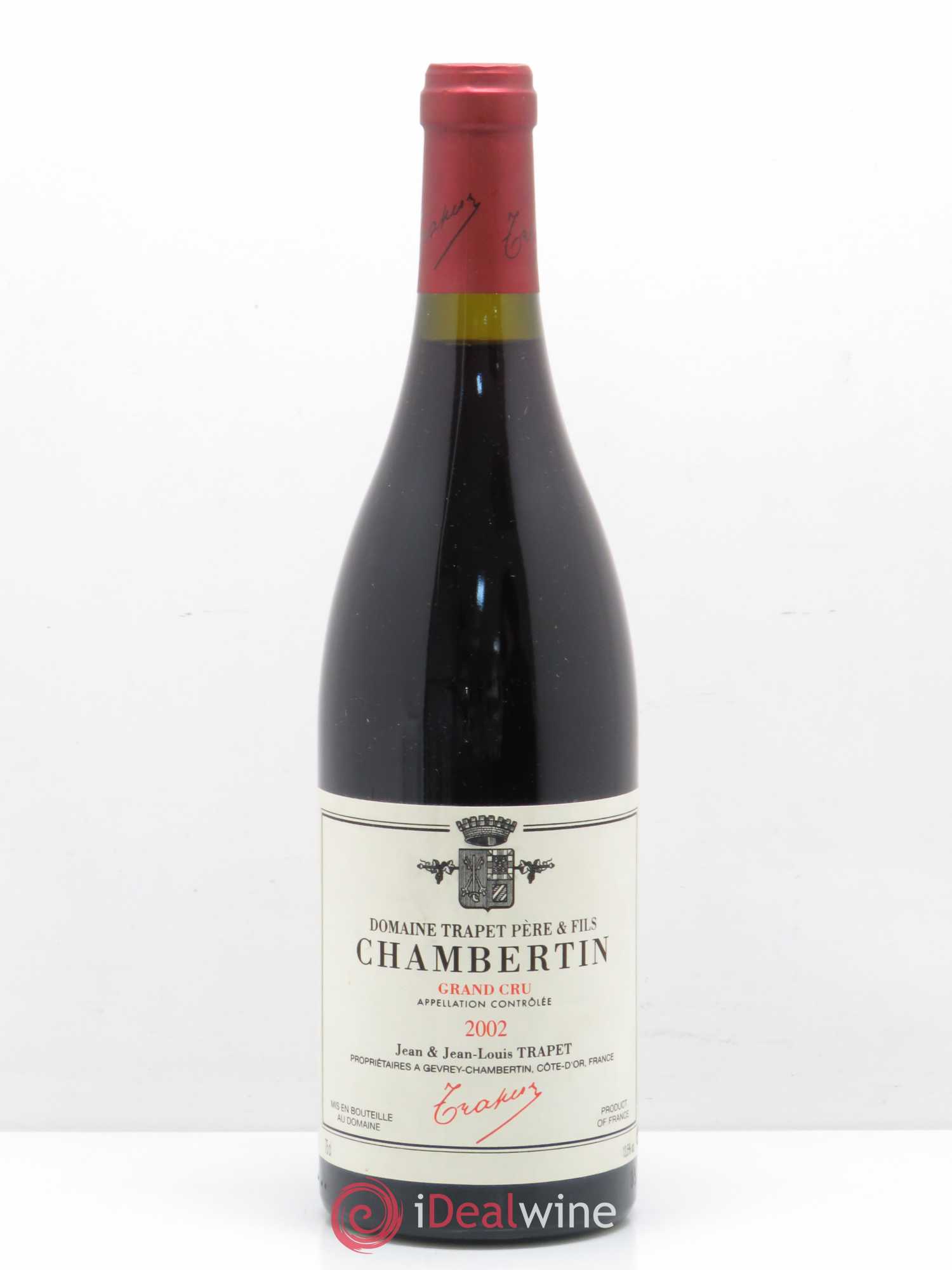Chambertin Grand Cru Domaine Trapet 2002 - Lot de 1 bouteille - 0