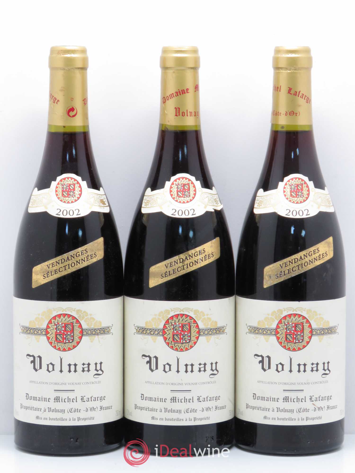 Volnay Lafarge (Domaine) Vendanges sélectionnées 2002 - Lot de 3 bouteilles - 0