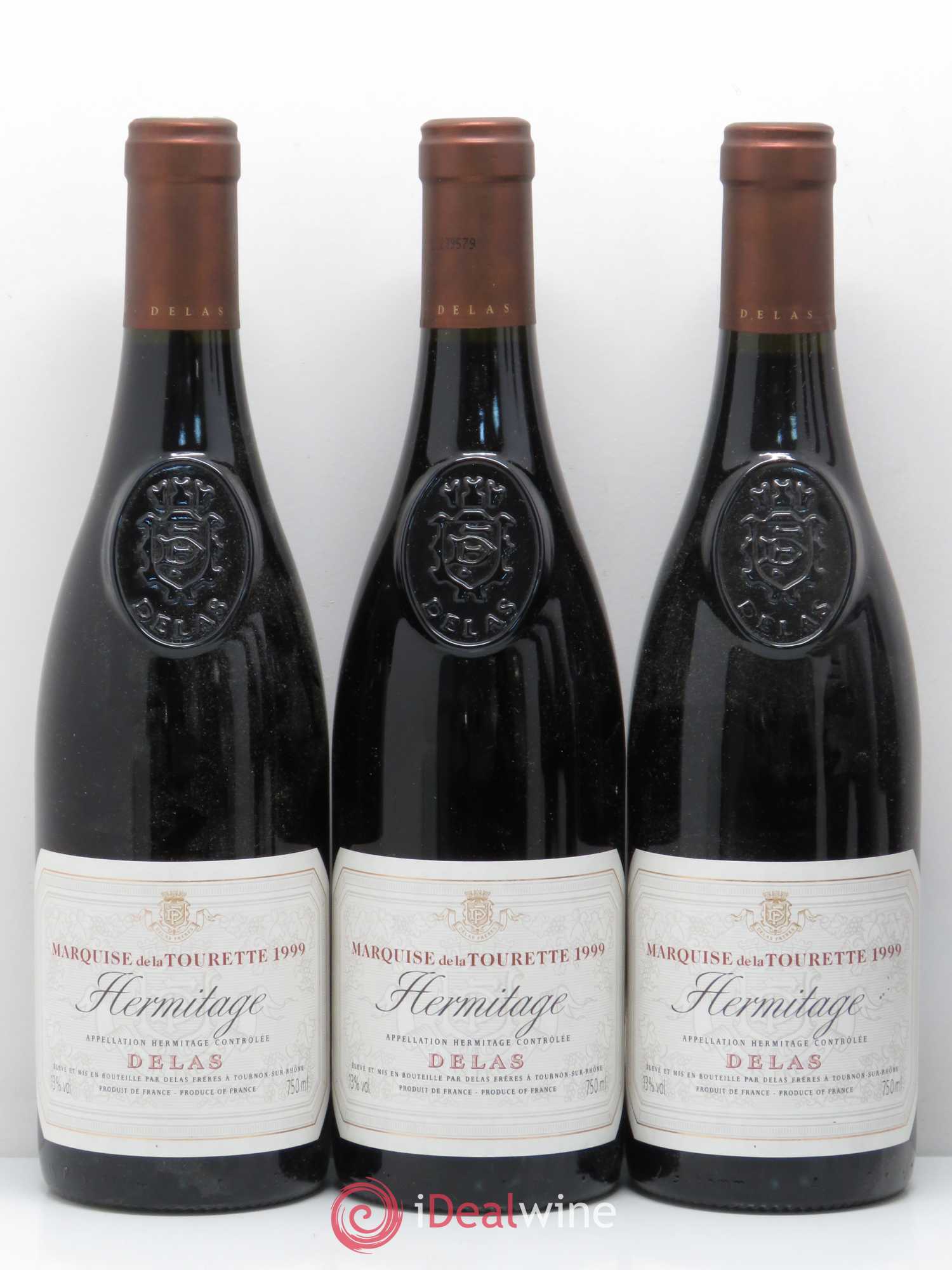 Hermitage Marquise de la Tourette Delas Frères 1999 - Lot de 6 bouteilles - 1