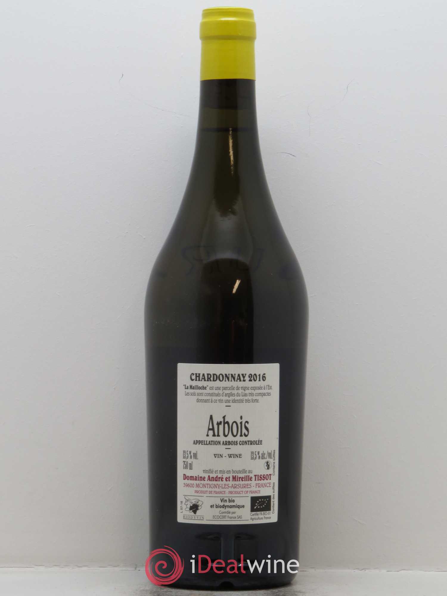 Arbois La Mailloche Bénédicte et Stéphane Tissot 2016 - Lot de 1 bouteille - 1