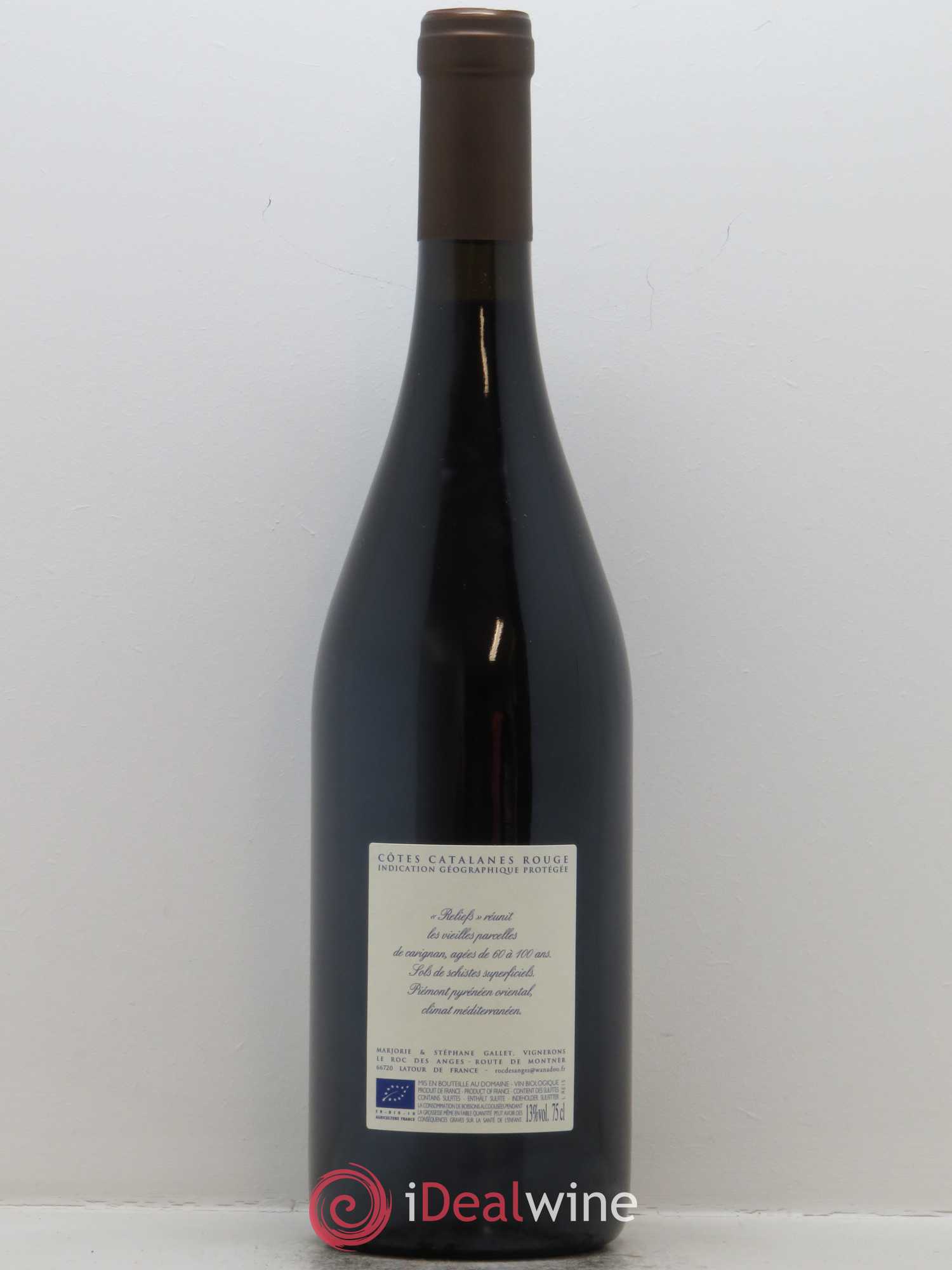 Côtes du Roussillon Roc des Anges Reliefs Marjorie et Stéphane Gallet 2015 - Lot of 1 bottle - 1