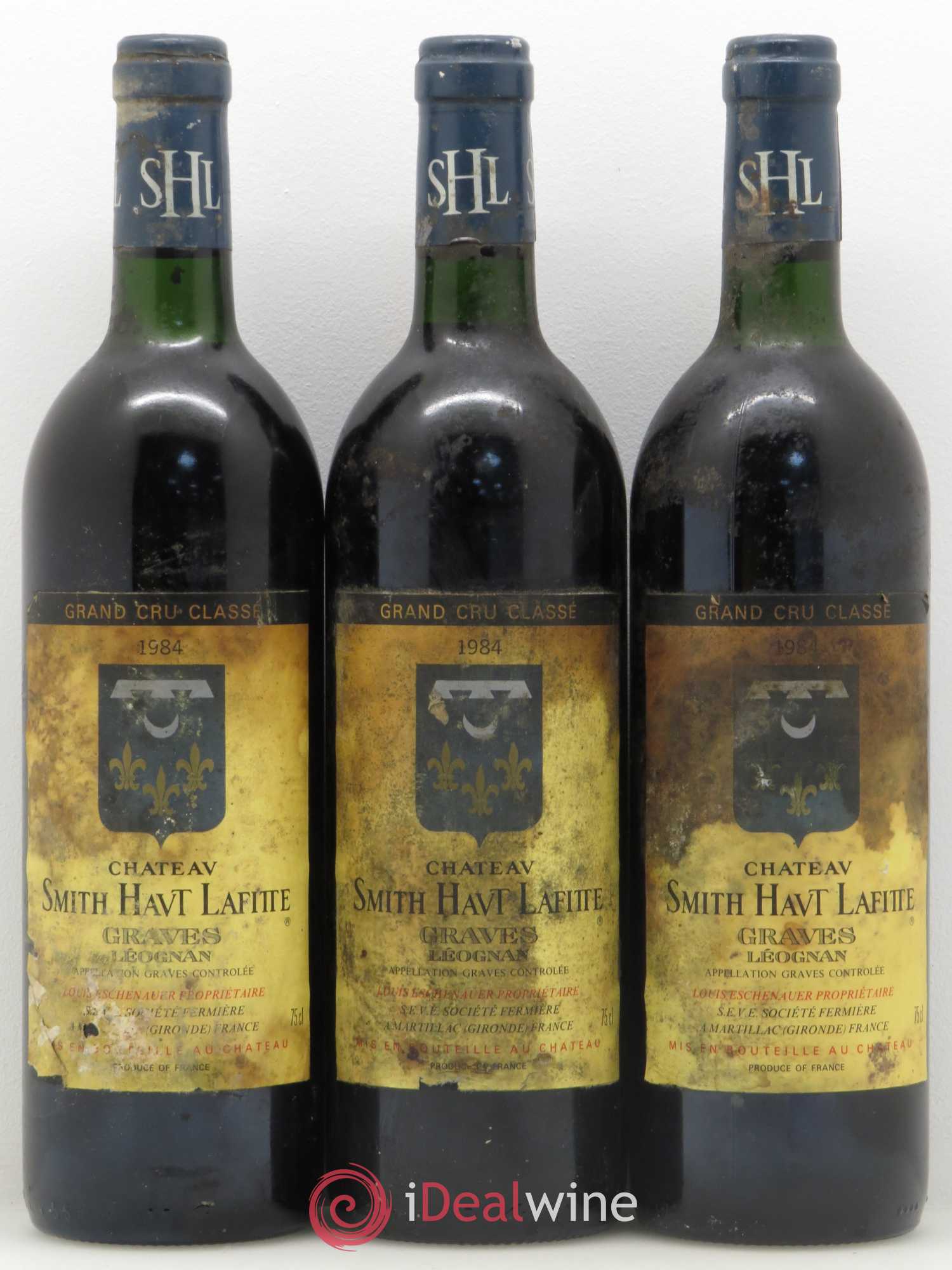 Château Smith Haut Lafitte Cru Classé de Graves (sans prix de réserve) 1984 - Lot de 3 bouteilles - 0