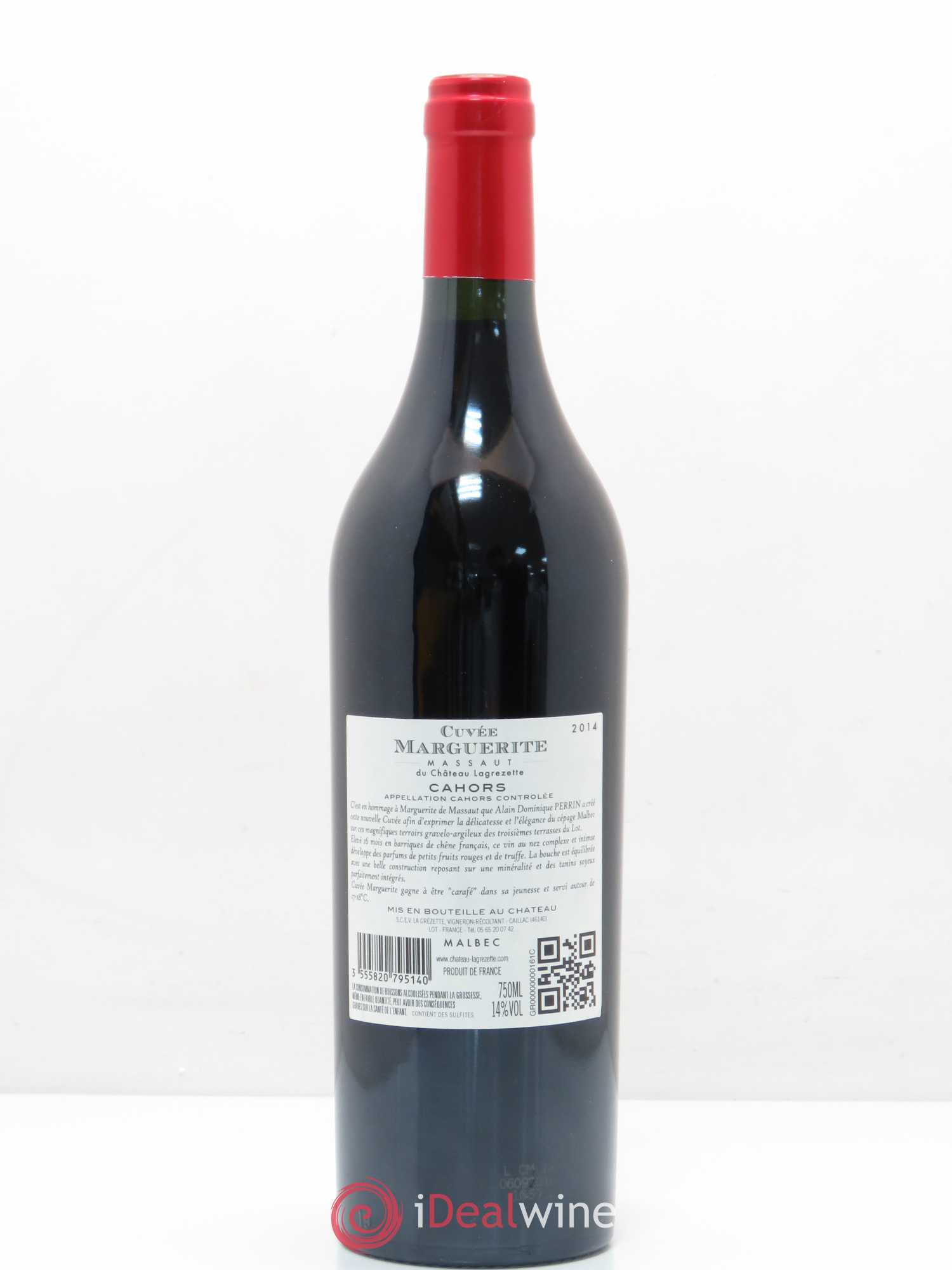 Cahors Château Lagrezette Alain Dominique Perrin Cuvée Marguerite 2014 - Lot de 1 bouteille - 1