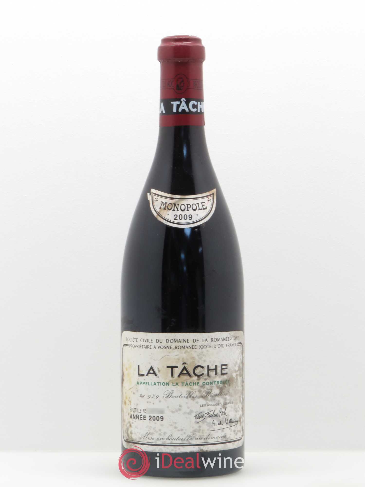 La Tâche Grand Cru Domaine de la Romanée-Conti 2009 - Lot de 1 bouteille - 0