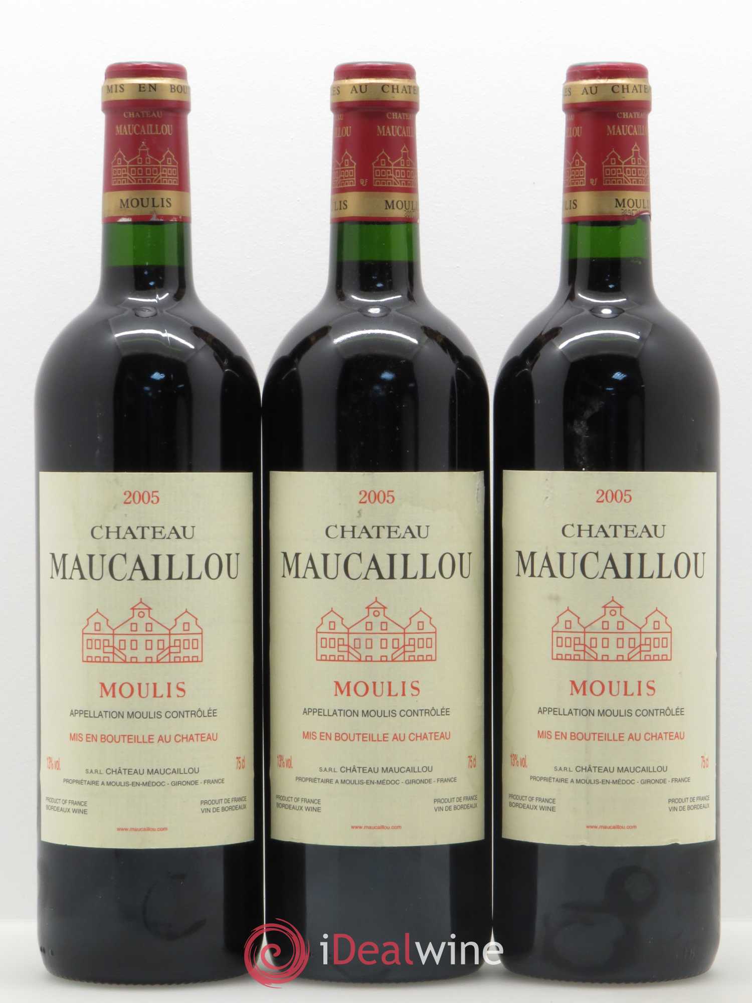Château Maucaillou 2005 - Lot de 3 bouteilles - 0