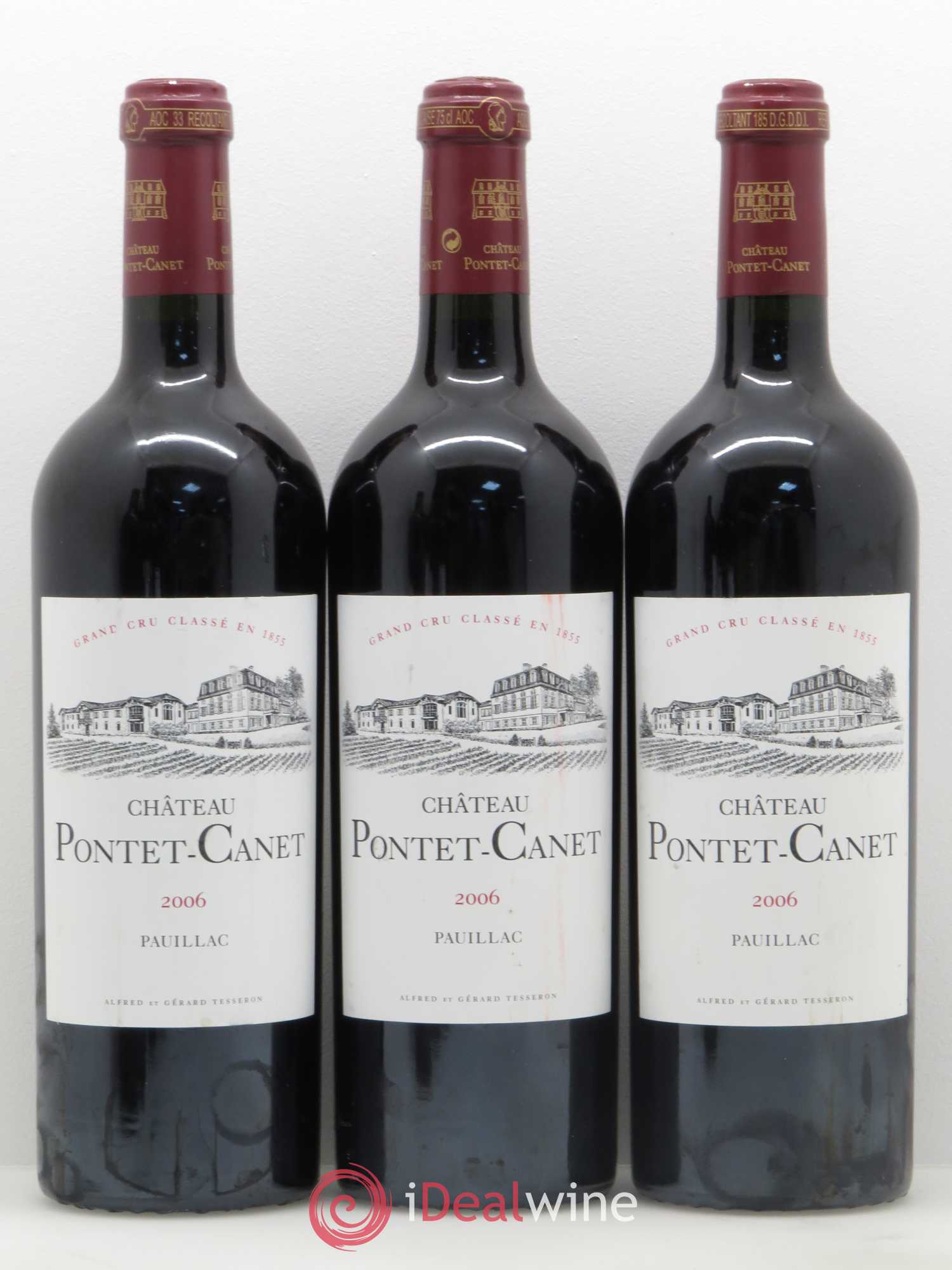 Château Pontet Canet 5ème Grand Cru Classé 2006 - Lot de 6 bouteilles - 1