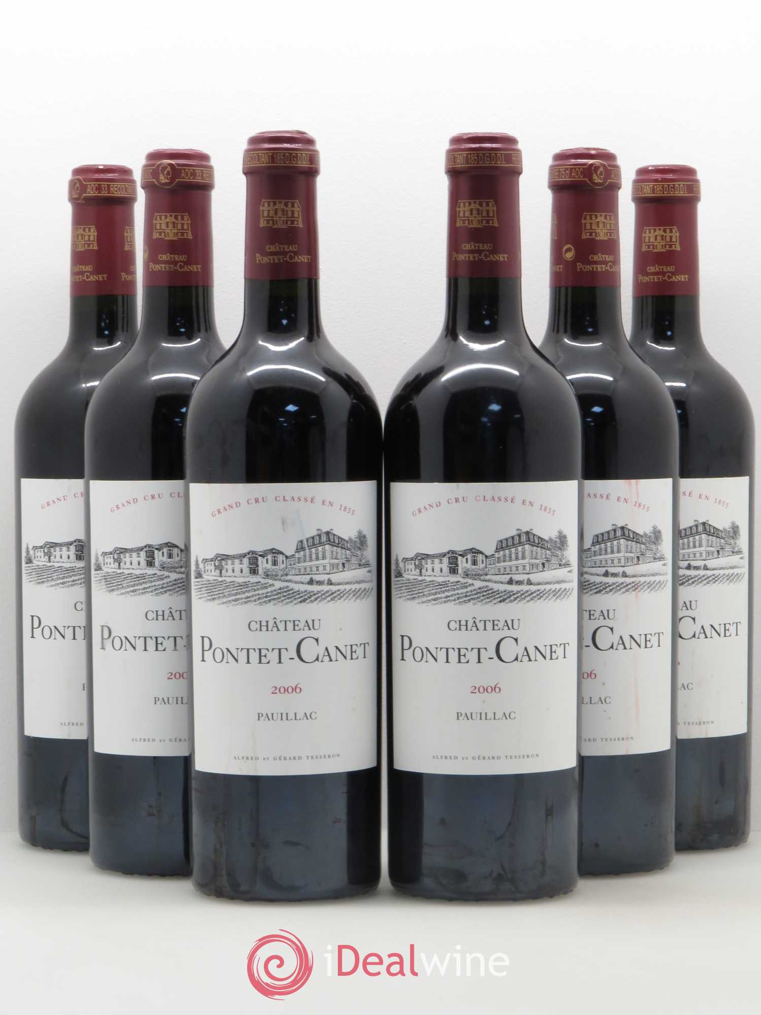 Château Pontet Canet 5ème Grand Cru Classé 2006 - Lot de 6 bouteilles - 0