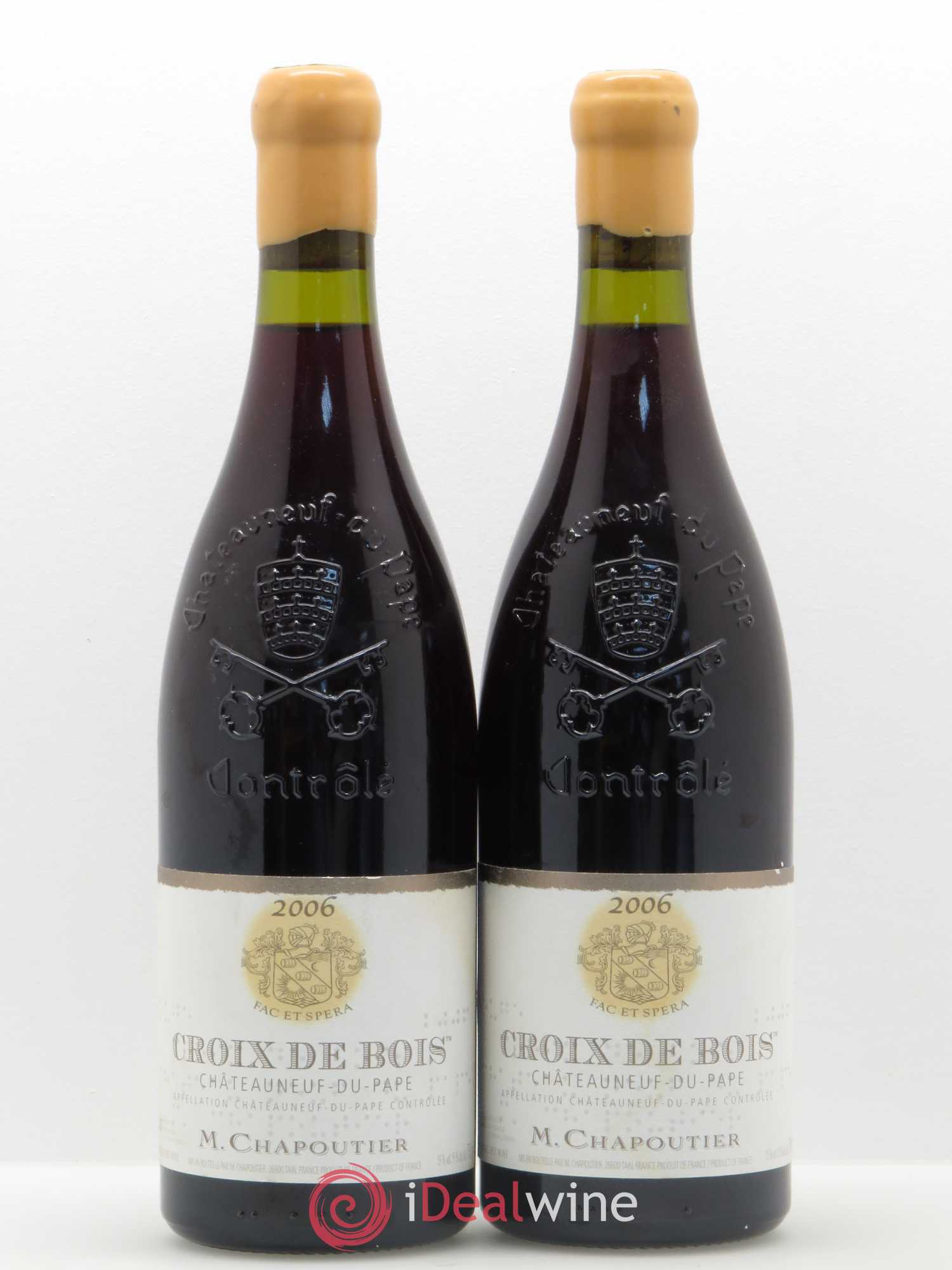 Châteauneuf-du-Pape Croix de Bois Chapoutier 2006 - Lot de 2 bouteilles - 0