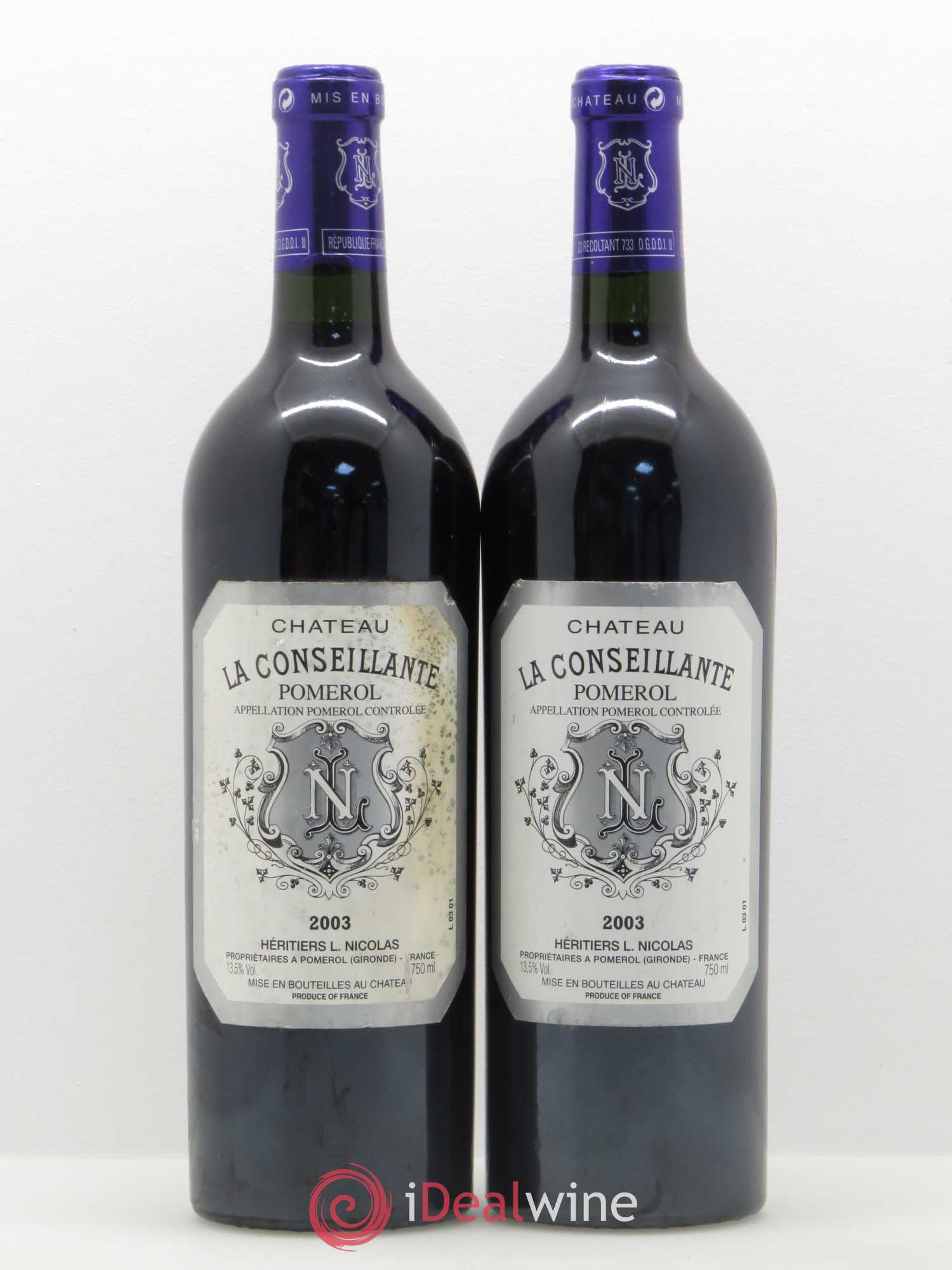 Château la Conseillante 2003 - Lot de 2 bouteilles - 0