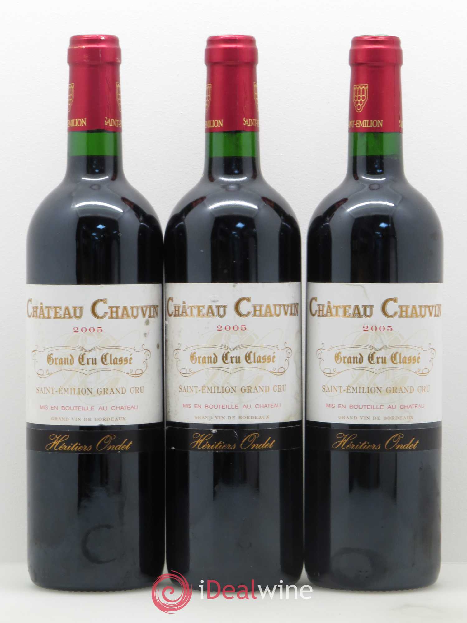 Château Chauvin Grand Cru Classé 2005 - Lot de 3 bouteilles - 0