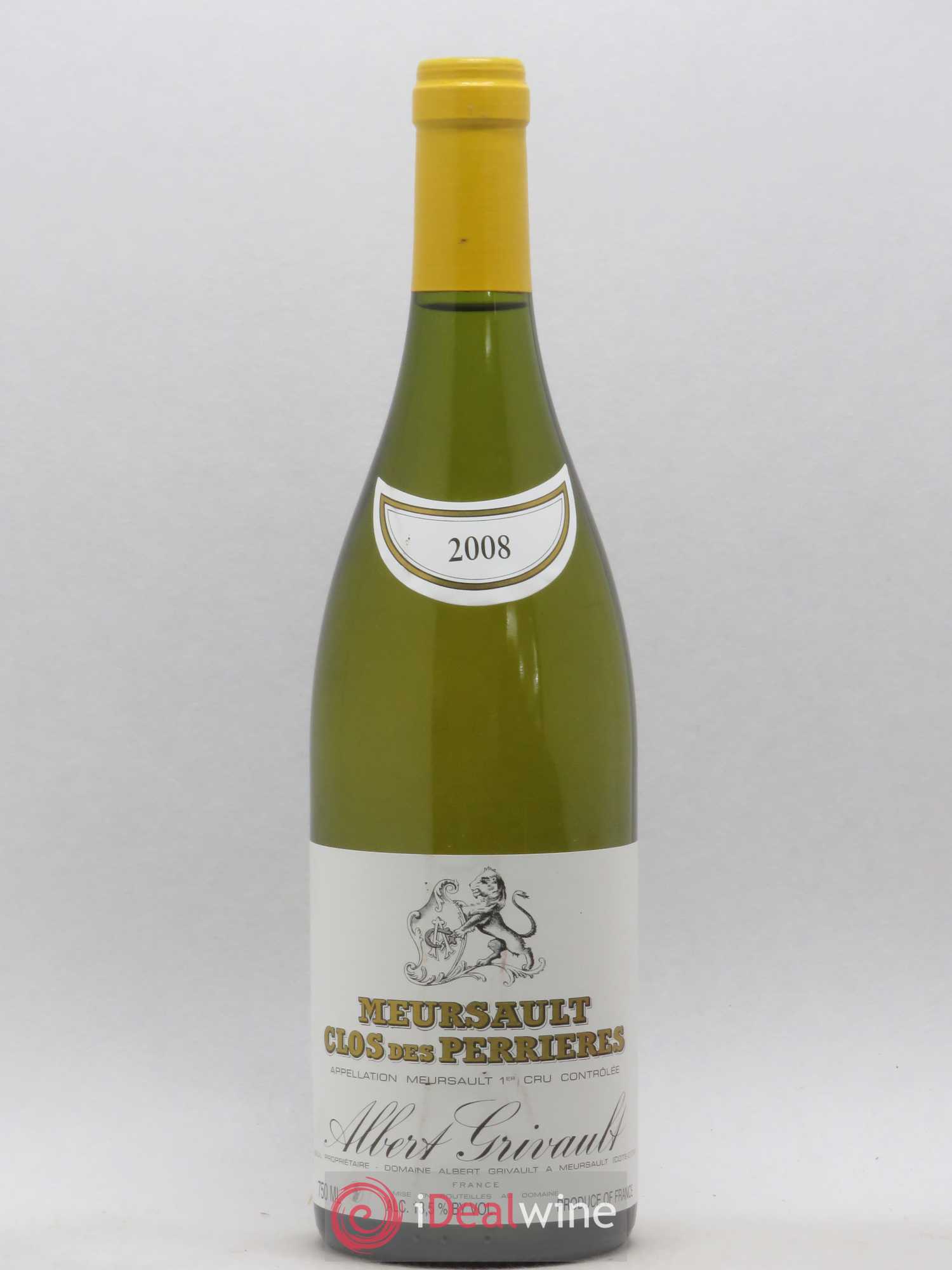Meursault 1er Cru Clos des Perrières Monopole Albert Grivault 2008 - Lot de 1 bouteille - 0
