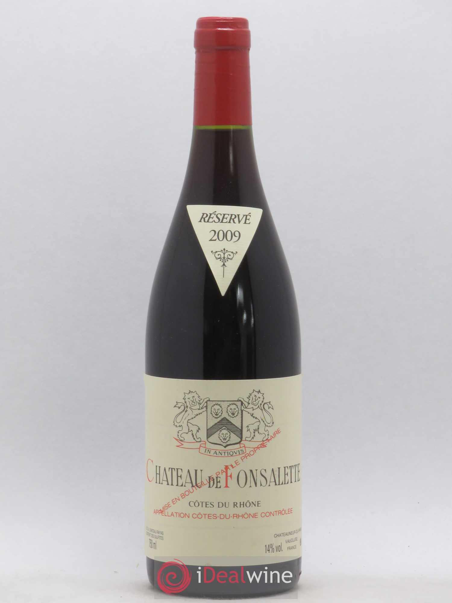Côtes-du-Rhône Château de Fonsalette Emmanuel Reynaud 2009 - Lot de 1 bouteille - 0