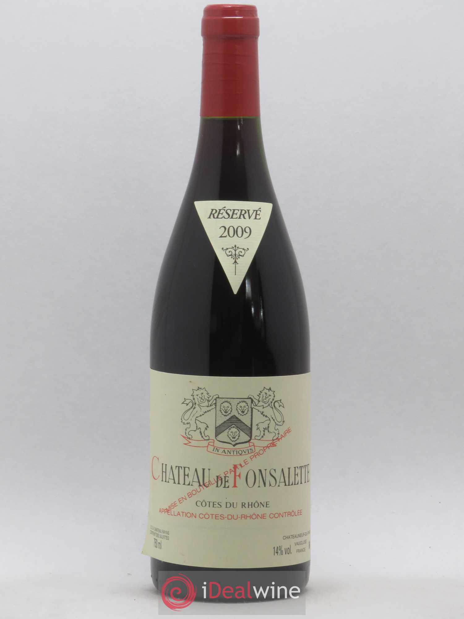 Côtes-du-Rhône Château de Fonsalette Emmanuel Reynaud 2009 - Lot de 1 bouteille - 0