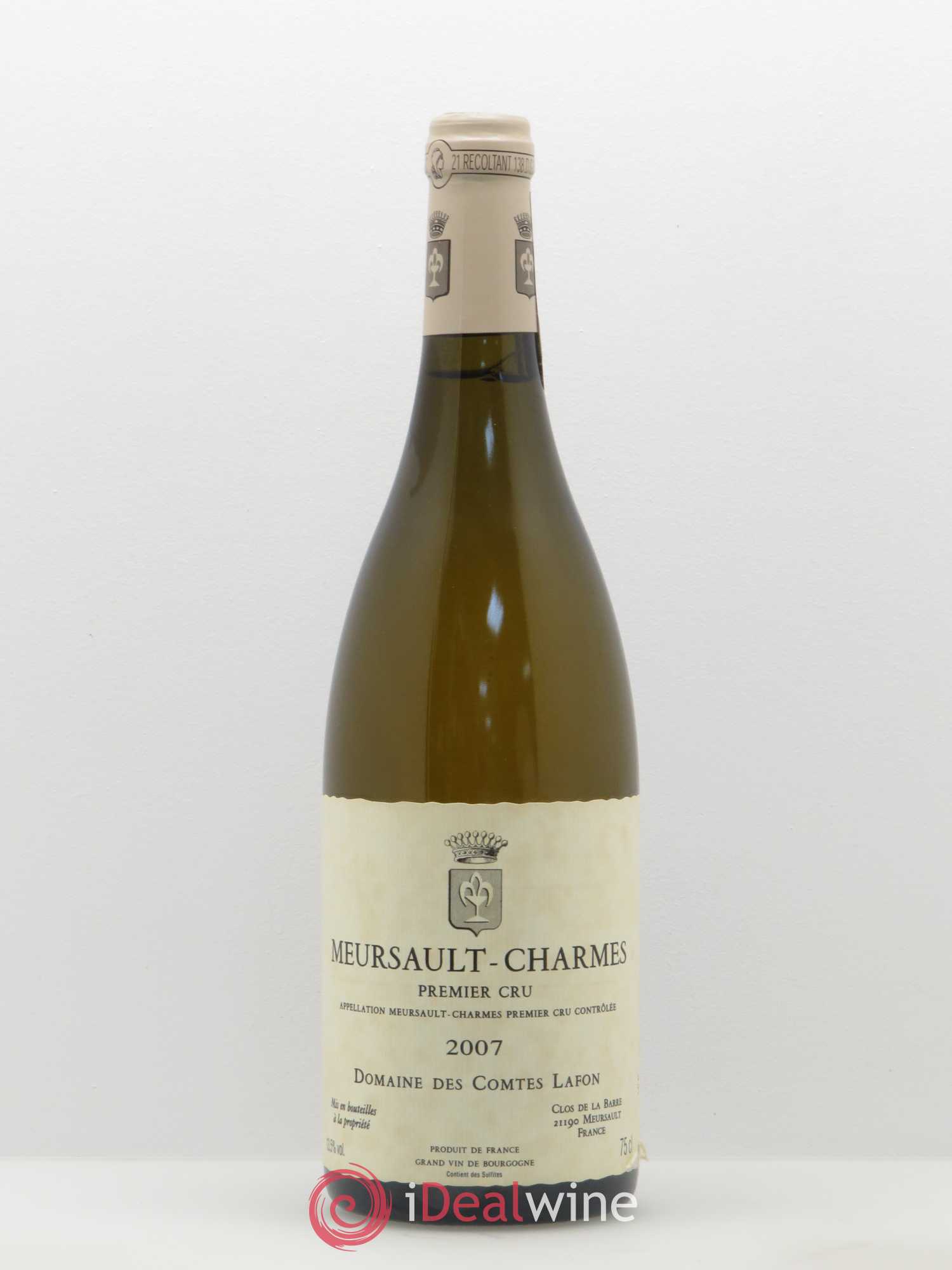 Meursault 1er Cru Charmes Comtes Lafon (Domaine des) 2007 - Lot de 1 bouteille - 0