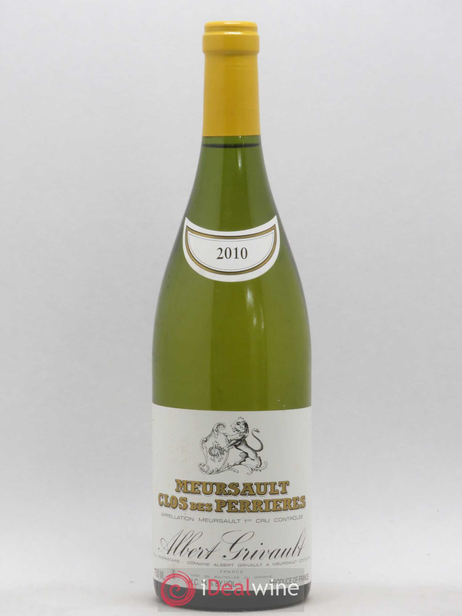 Meursault 1er Cru Clos des Perrières Monopole Albert Grivault 2010 - Lot de 1 bouteille - 0