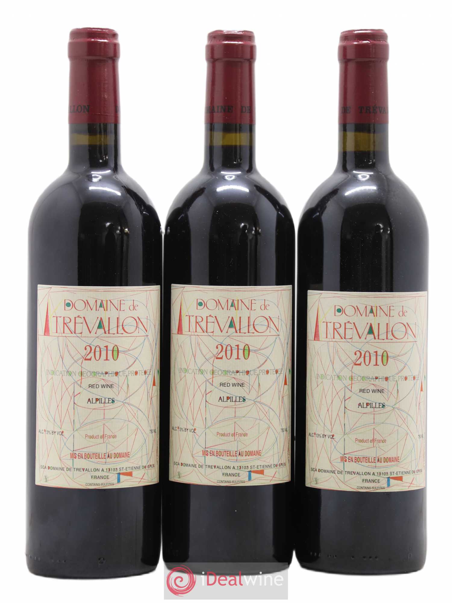 Alpilles Trévallon (Domaine de) Eloi Dürrbach 2010 - Lot de 3 bouteilles - 0