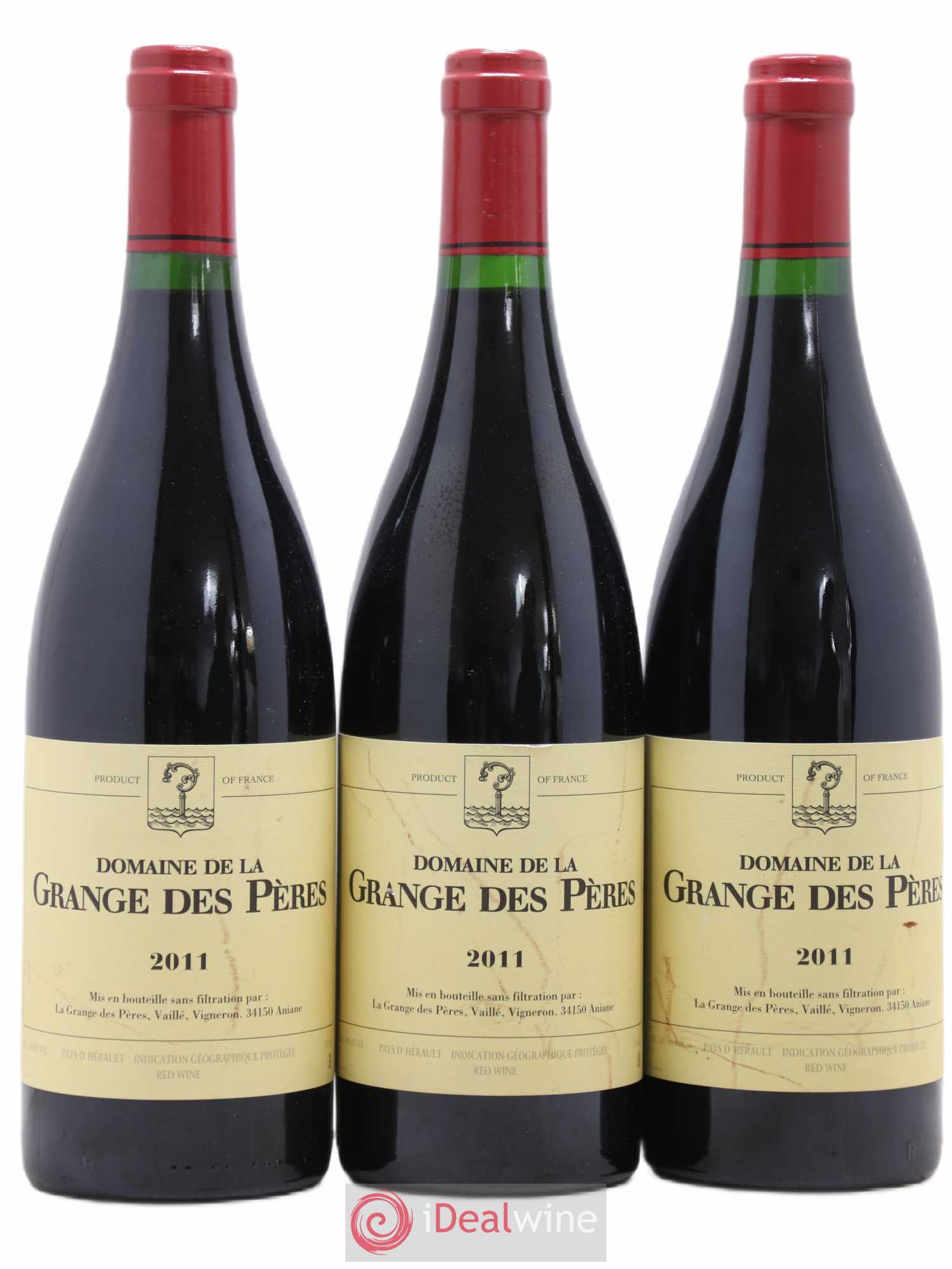 Pays d'Hérault Grange des Pères Laurent Vaillé 2011 - Lot de 3 bouteilles - 0