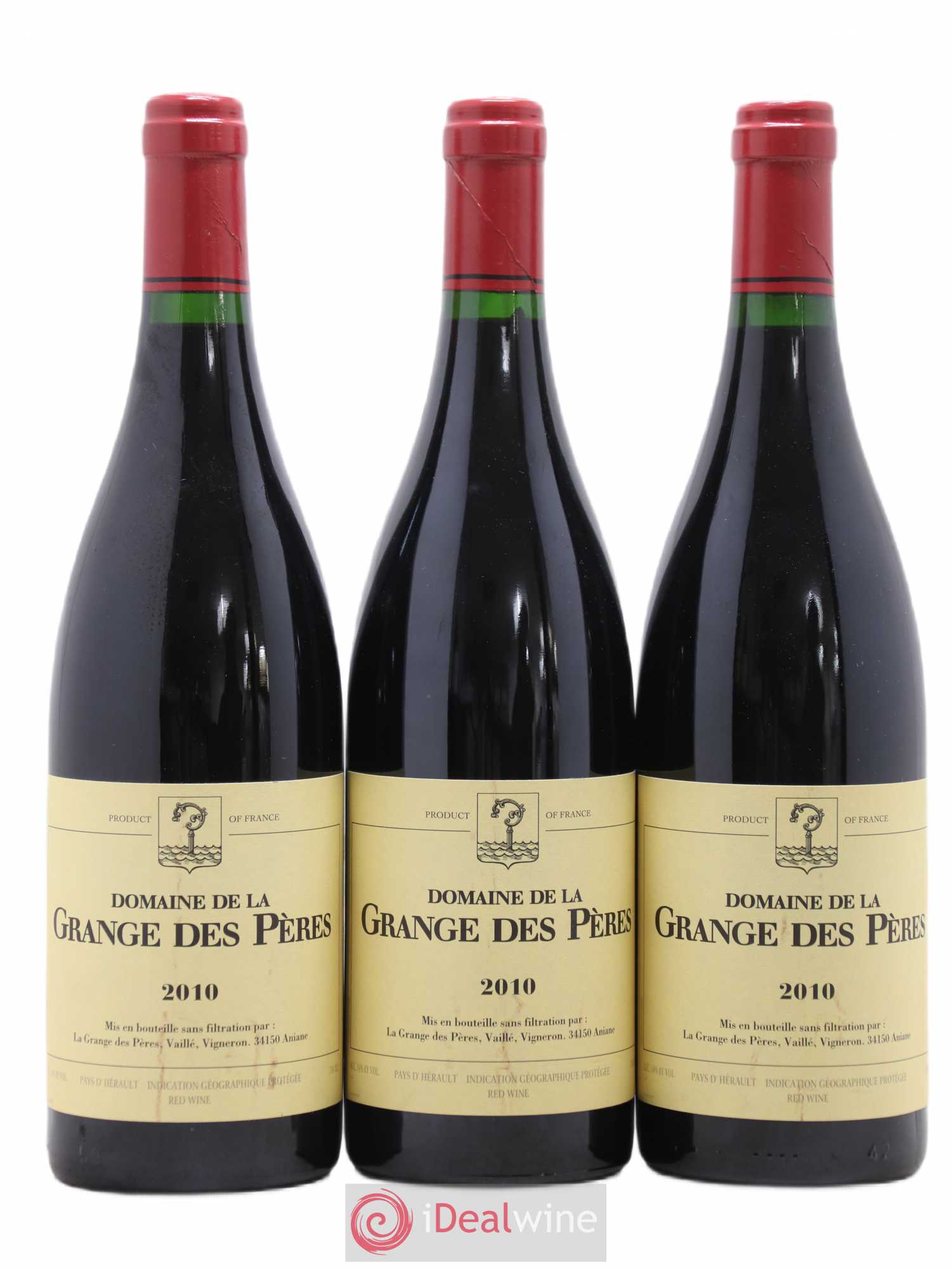 Pays d'Hérault Grange des Pères Laurent Vaillé 2010 - Lot de 3 bouteilles - 0