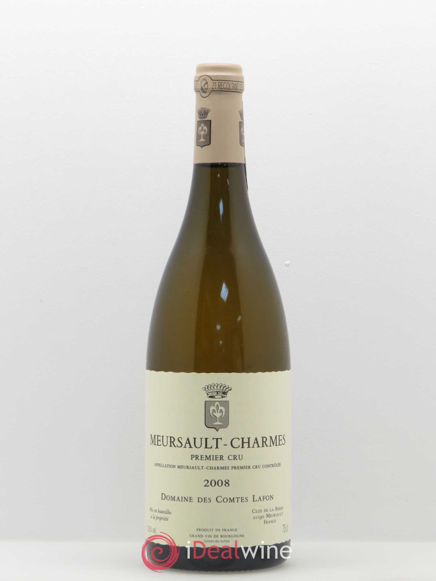 Meursault 1er Cru Charmes Comtes Lafon (Domaine des) 2008 - Lot de 1 bouteille - 0
