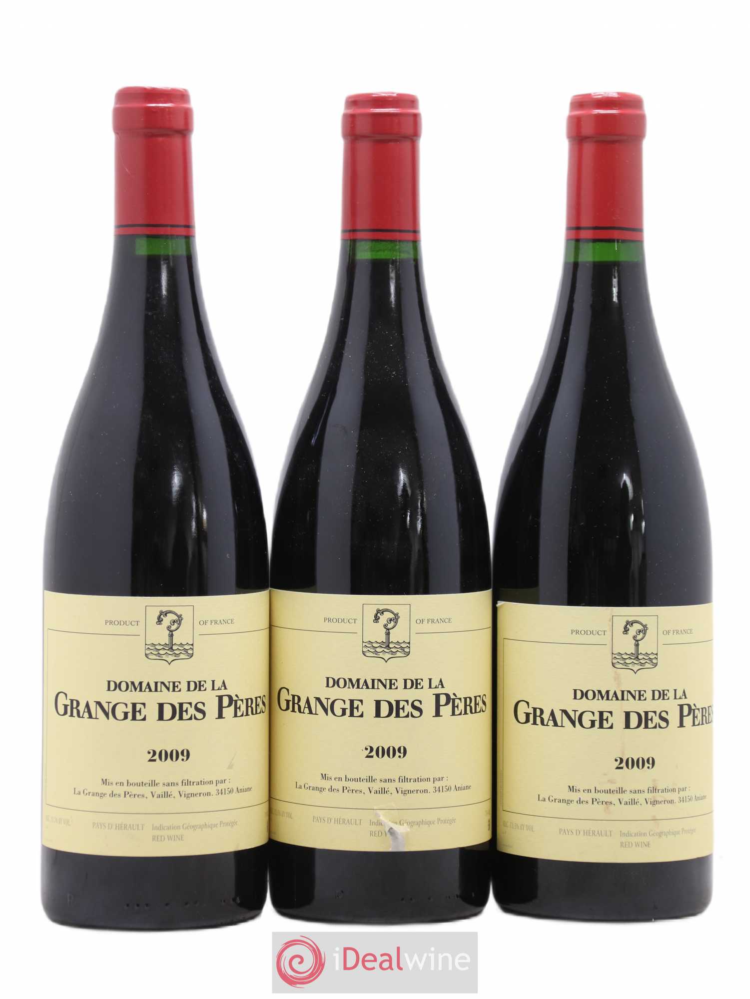 Pays d'Hérault Grange des Pères Laurent Vaillé 2009 - Lot de 3 bouteilles - 0