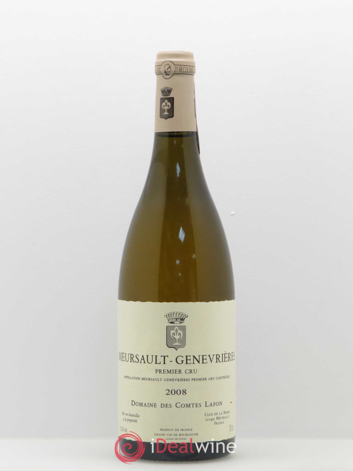 Meursault 1er Cru Genevrières Comtes Lafon (Domaine des) 2008 - Lot de 1 bouteille - 0
