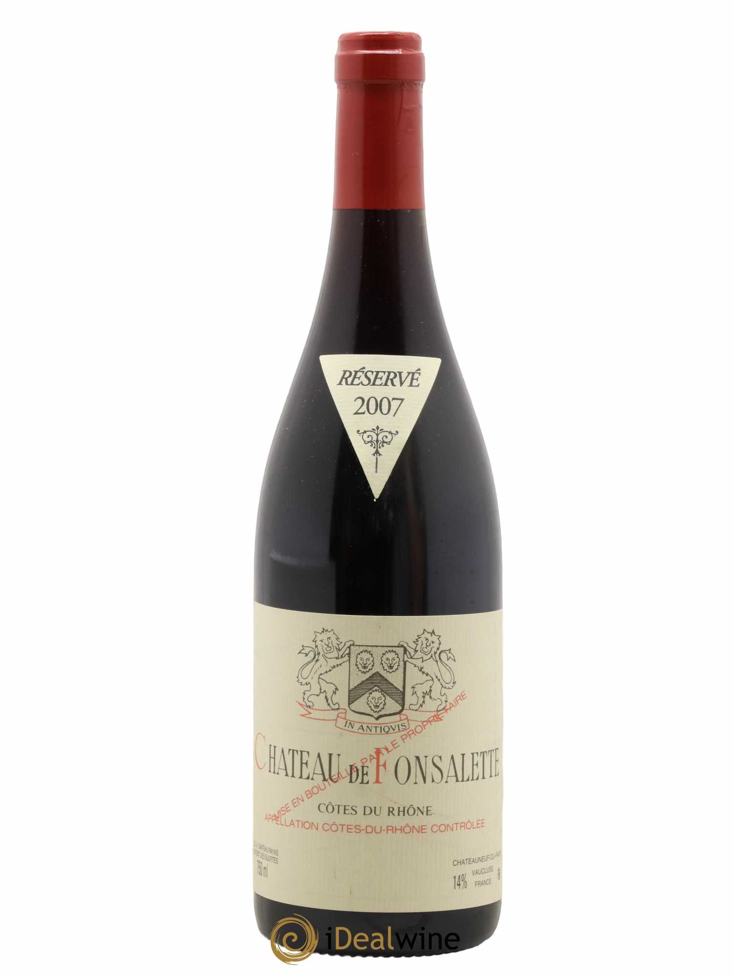 Côtes-du-Rhône Château de Fonsalette Emmanuel Reynaud 2007 - Lot de 1 bouteille - 0