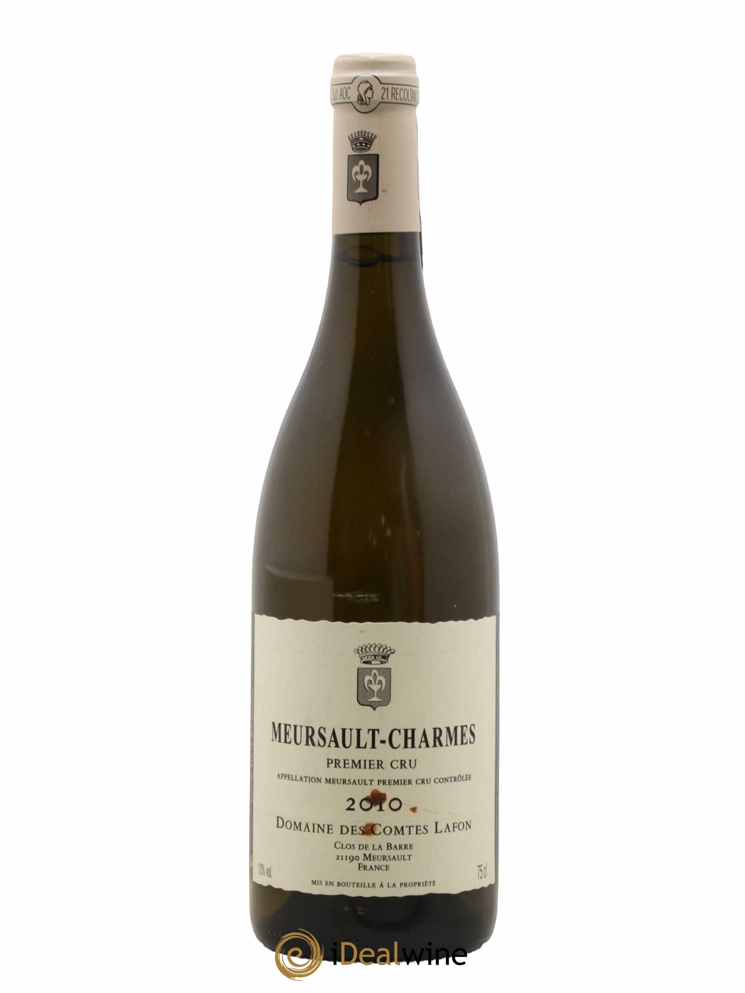 Meursault 1er Cru Charmes Comtes Lafon (Domaine des) 2010 - Lot de 1 bouteille - 0
