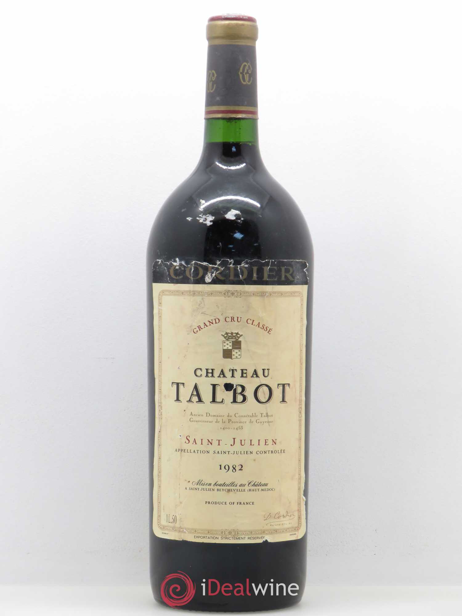 Château Talbot 4ème Grand Cru Classé 1982 - Lot de 1 magnum - 0