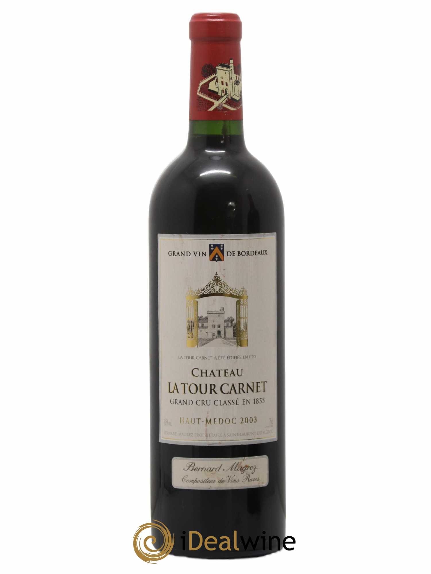 Château la Tour Carnet 4ème Grand Cru Classé 2003 - Lot de 1 bouteille - 0