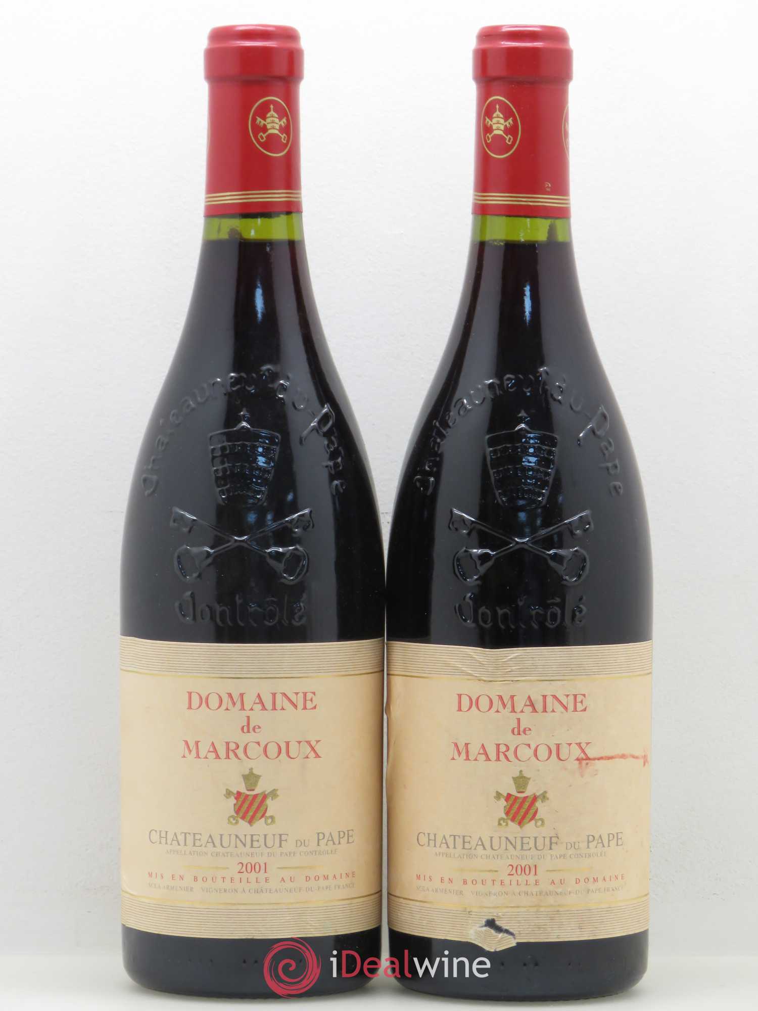 Châteauneuf-du-Pape Marcoux (Domaine de) 2001 - Lot de 2 bouteilles - 0