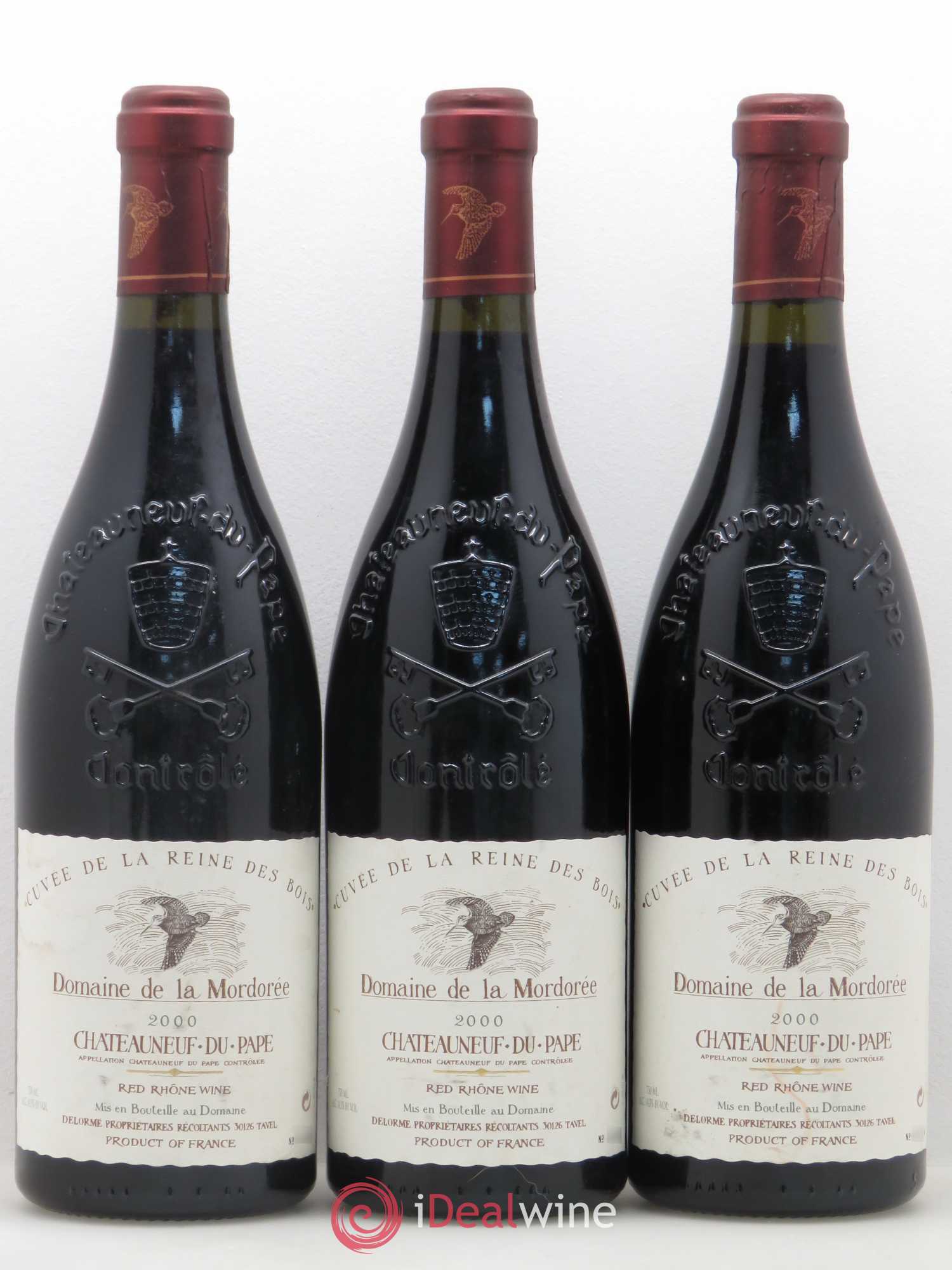 Châteauneuf-du-Pape Cuvée de la Reine des Bois La Mordorée (Domaine de) 2000 - Lot de 3 bouteilles - 0