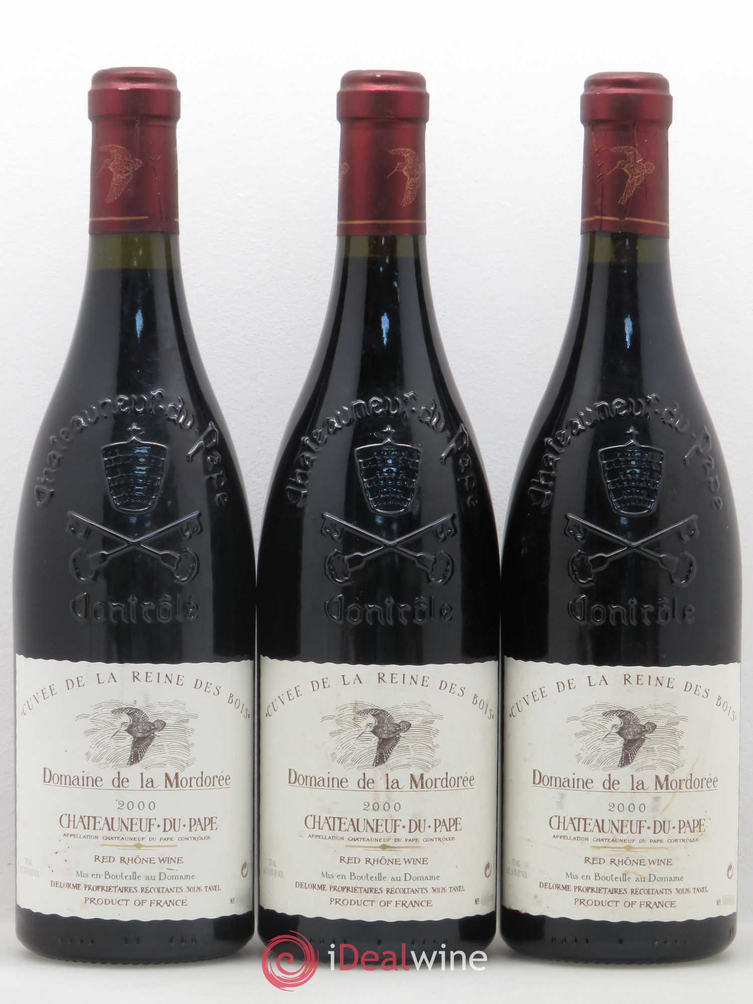 Châteauneuf-du-Pape Cuvée de la Reine des Bois La Mordorée (Domaine de) 2000 - Lot de 3 bouteilles - 0