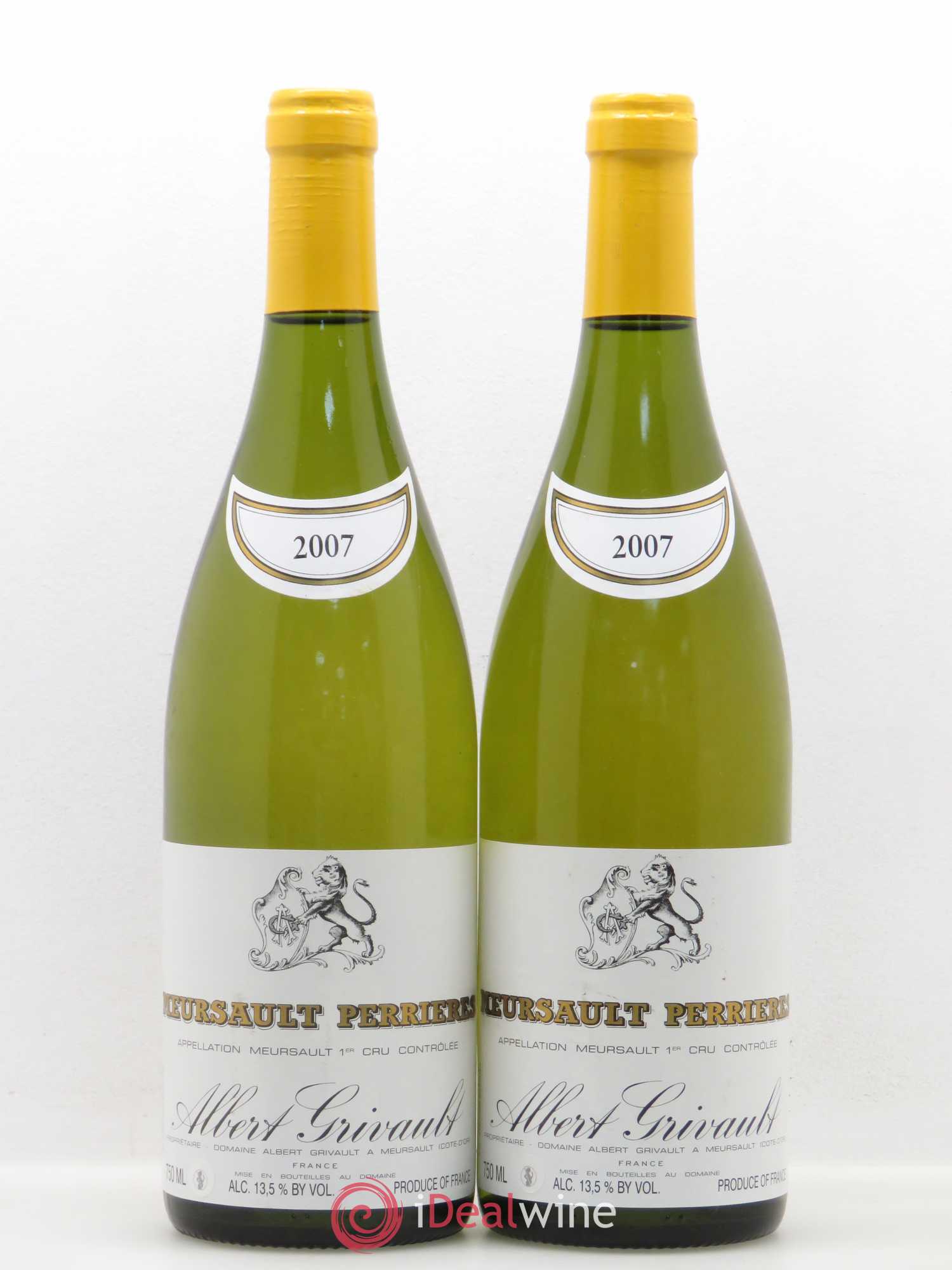 Meursault 1er Cru Perrières Albert Grivault 2007 - Lot de 2 bouteilles - 0