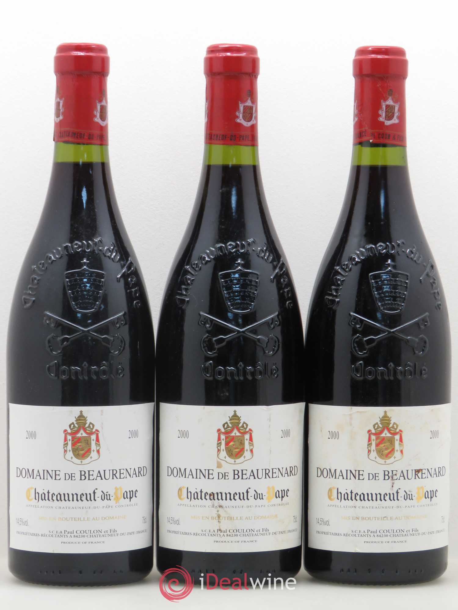 Châteauneuf-du-Pape Beaurenard (Domaine de) 2000 - Lot de 3 bouteilles - 0