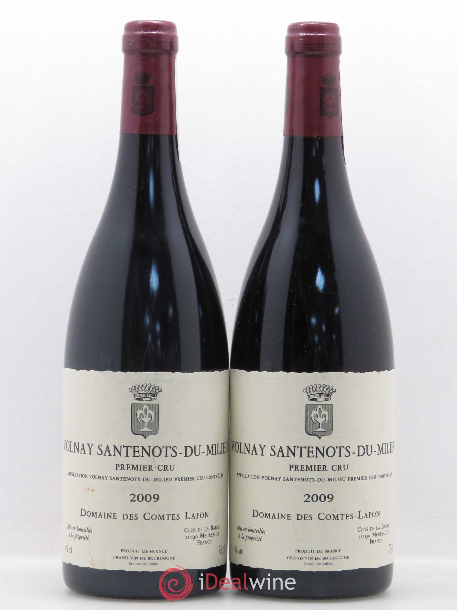 Volnay 1er Cru Santenots du Milieu Comtes Lafon (Domaine des) 2009 - Lot de 2 bouteilles - 0