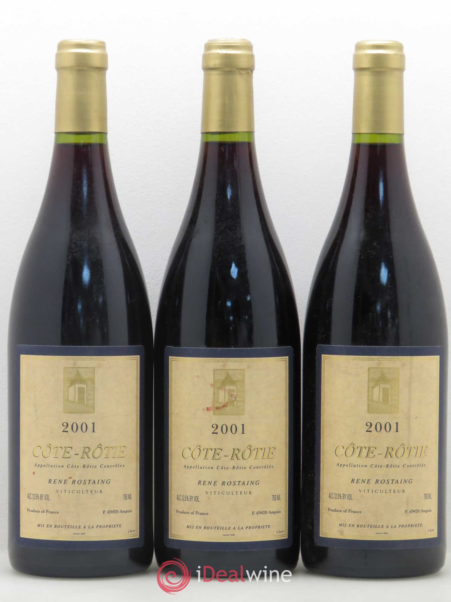 Côte-Rôtie René Rostaing 2001 - Lot of 3 bottles - 0